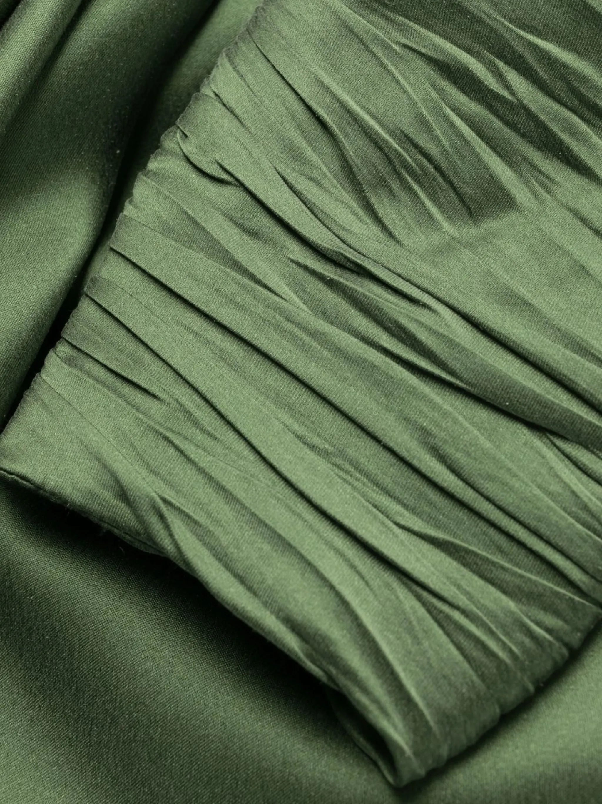 wrapped ruffle-trim dress