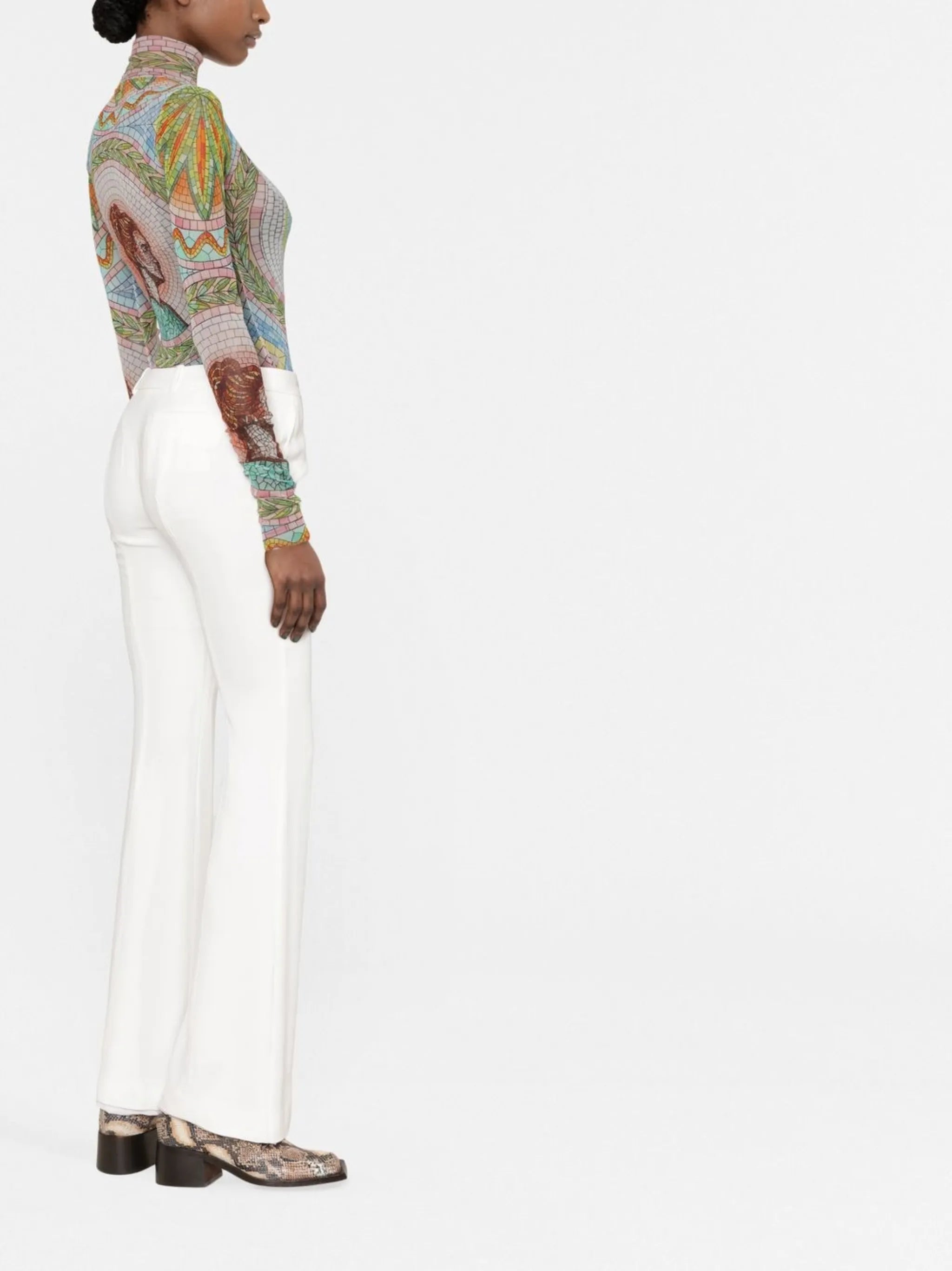 graphic-print long-sleeve top