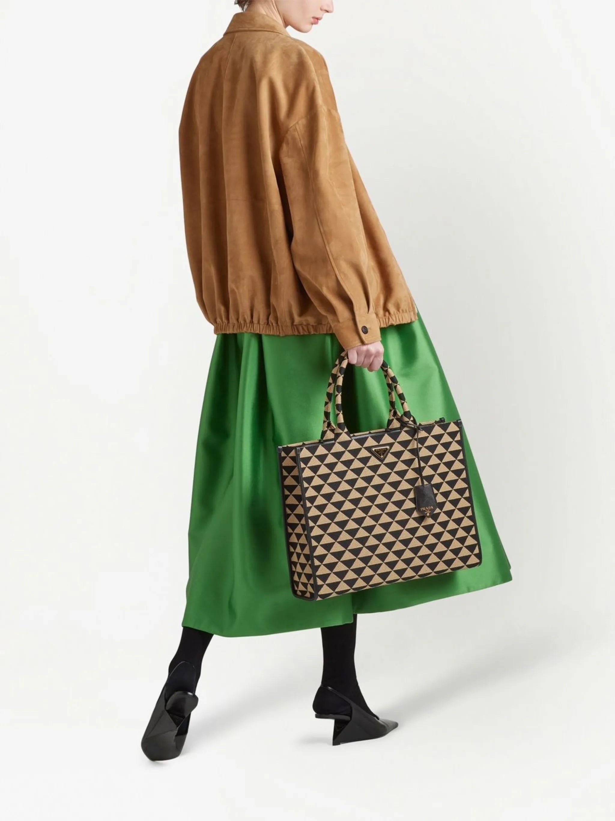 large Symbole embroidered tote bag