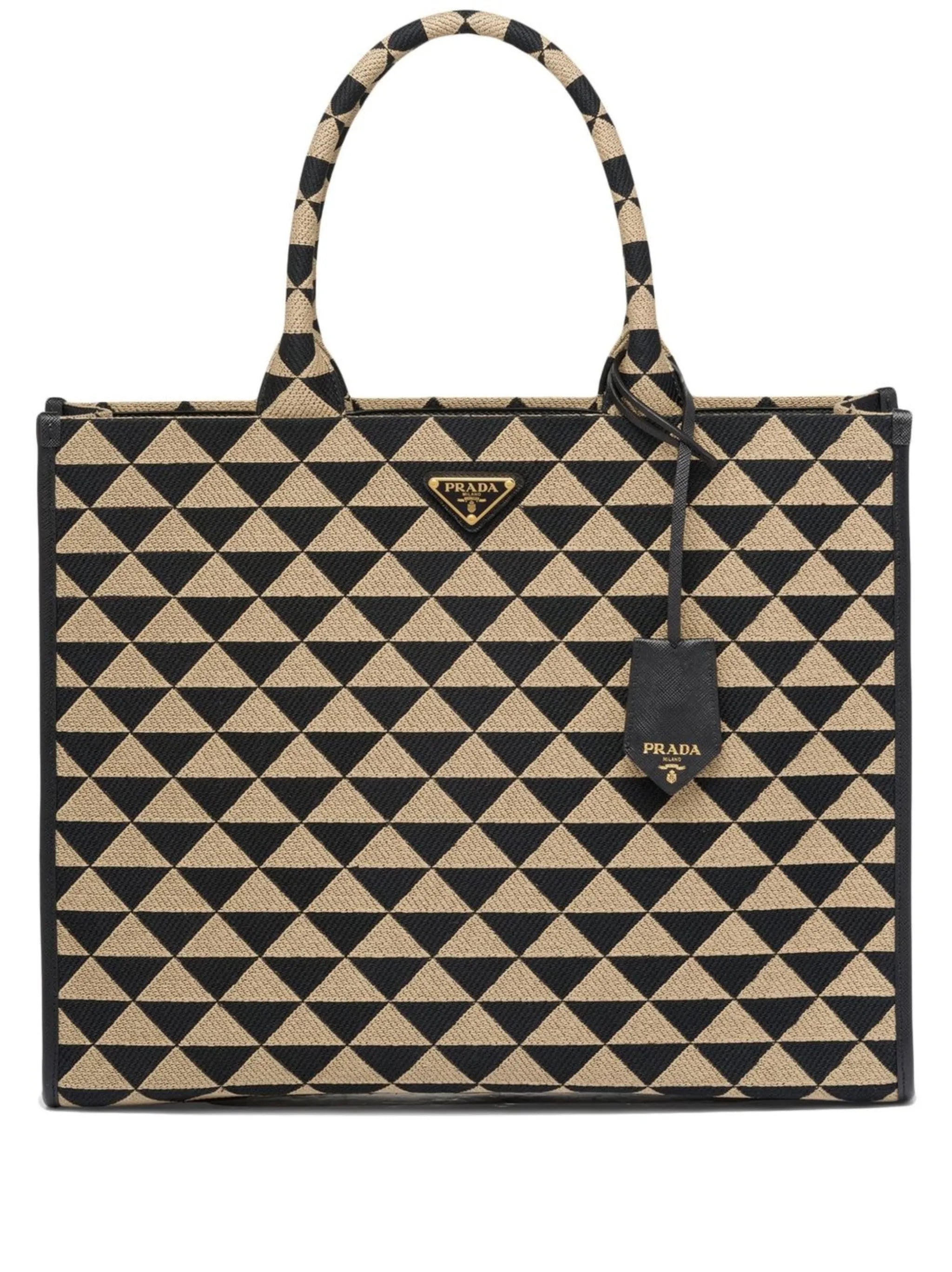 large Symbole embroidered tote bag