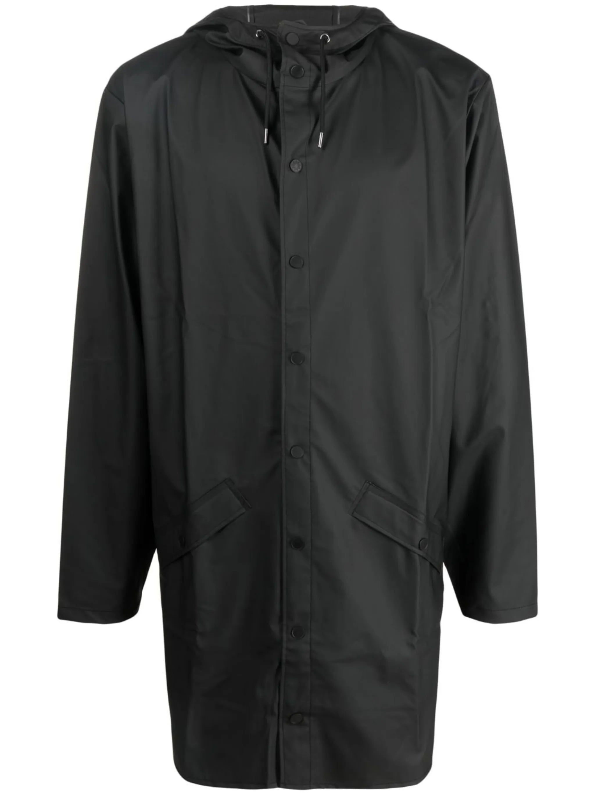 drawstring hood raincoat