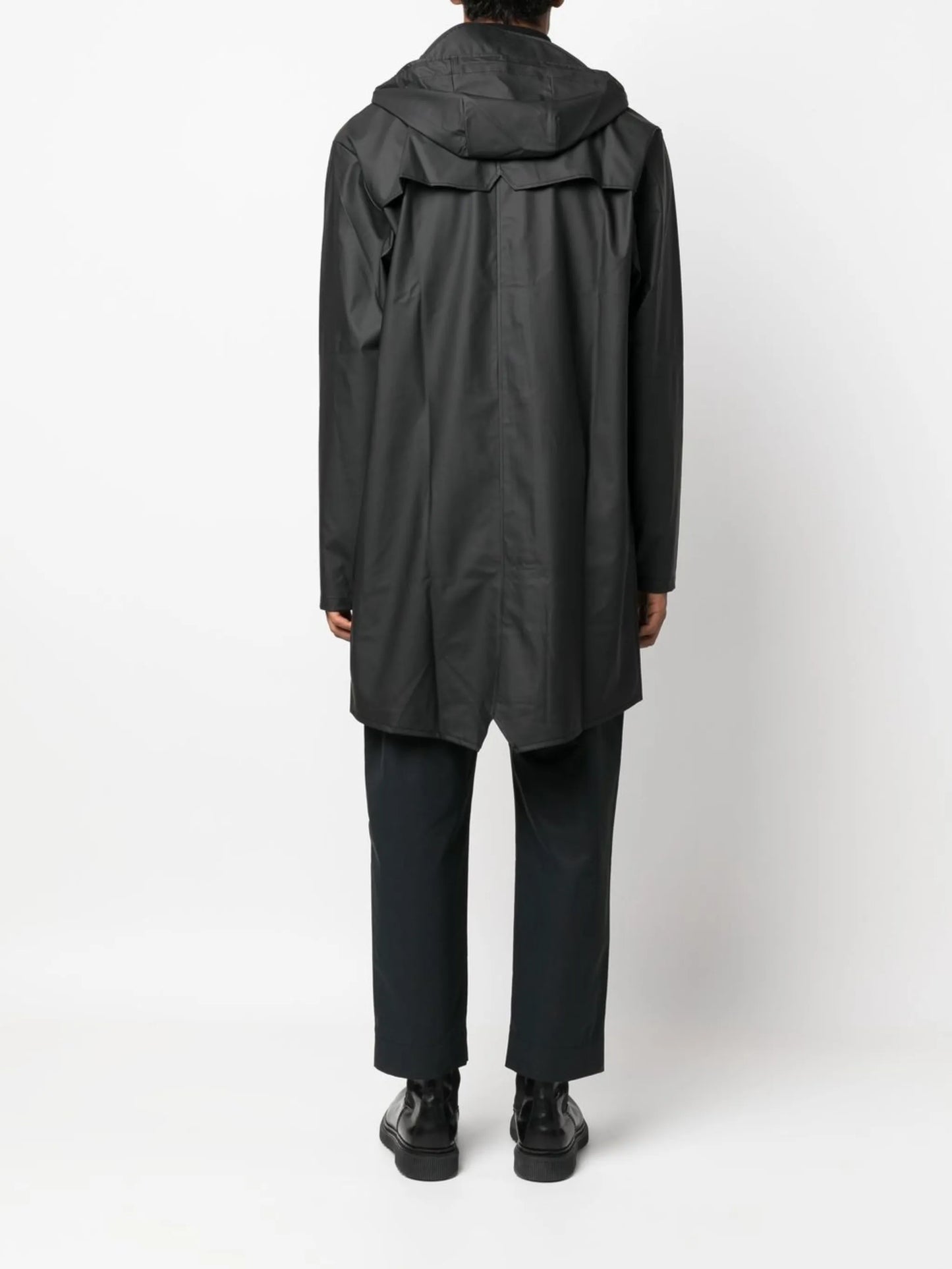 drawstring hood raincoat