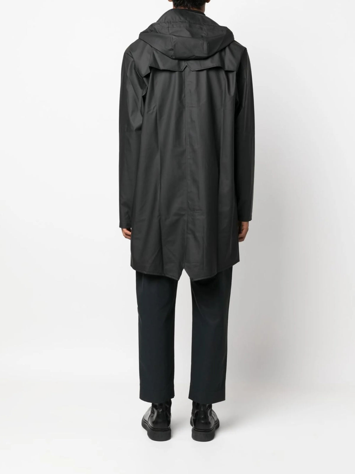 drawstring hood raincoat