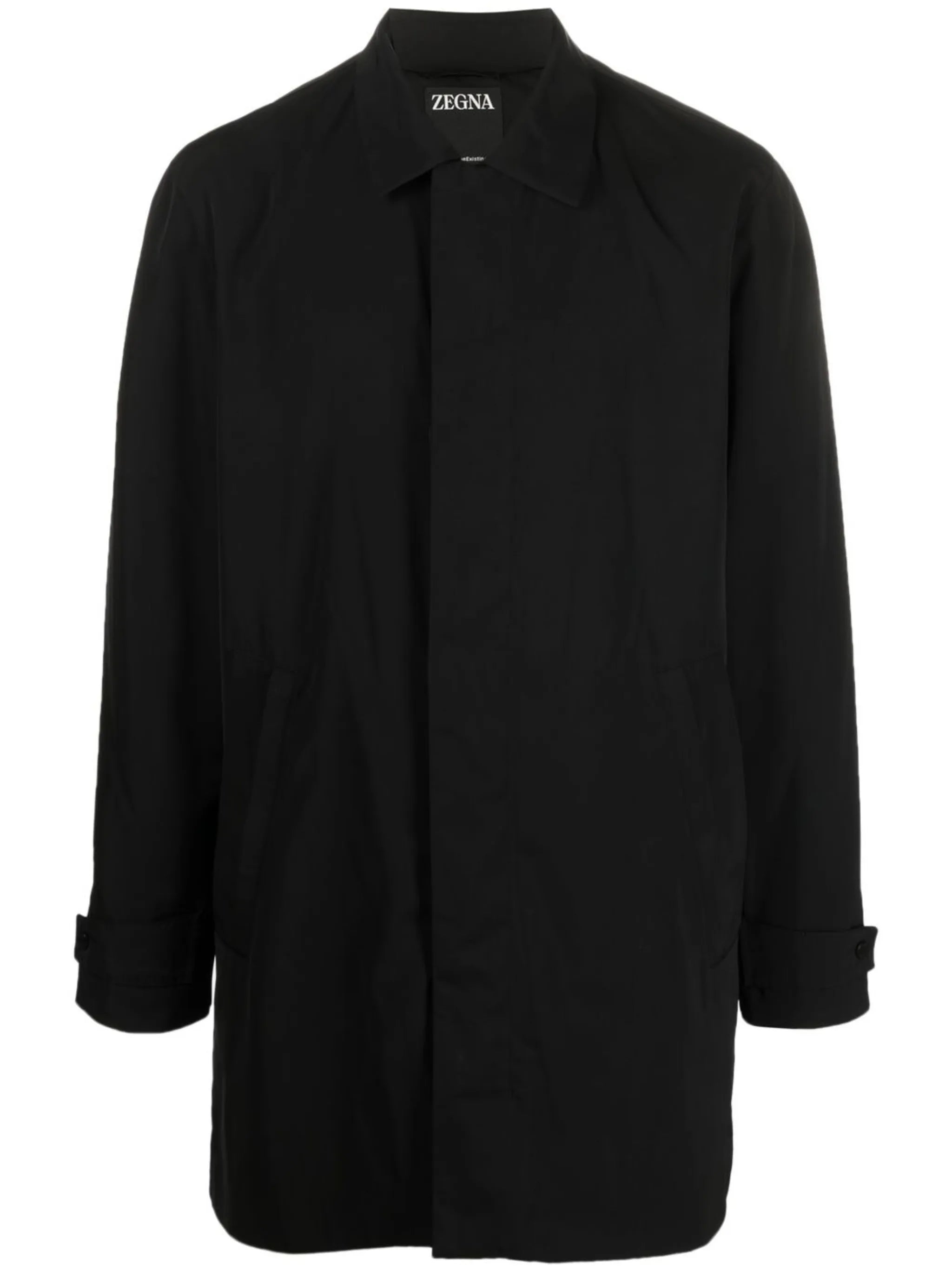 single-breasted collared coat