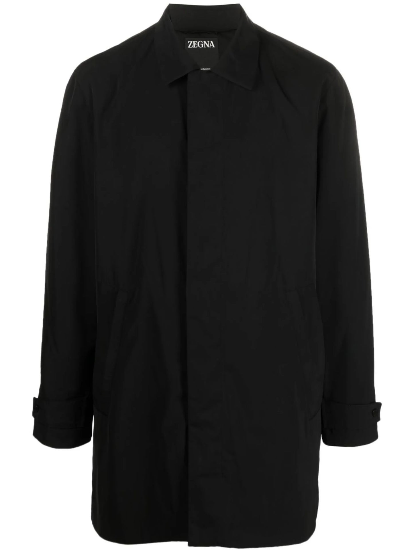 single-breasted collared coat