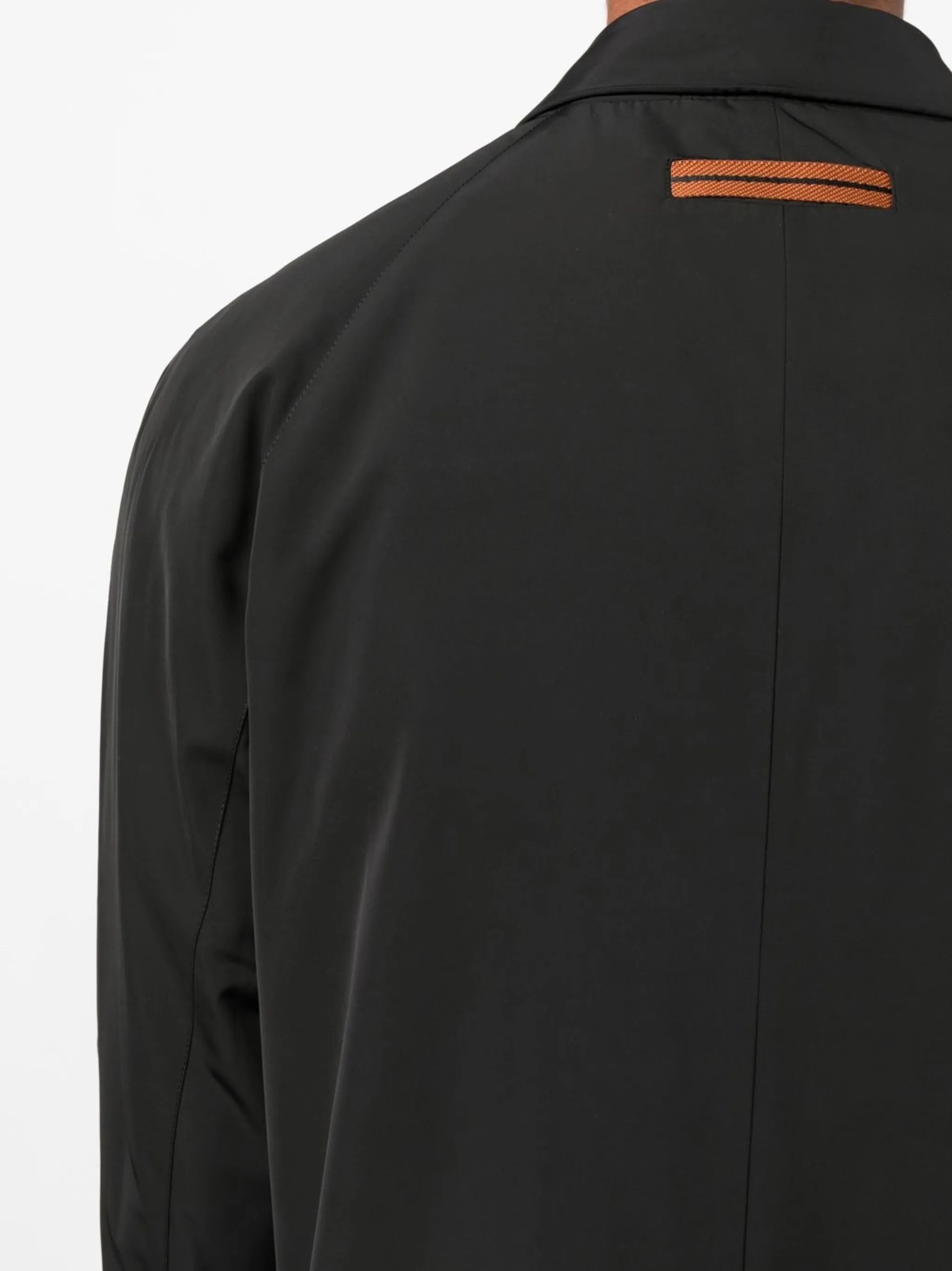 single-breasted collared coat
