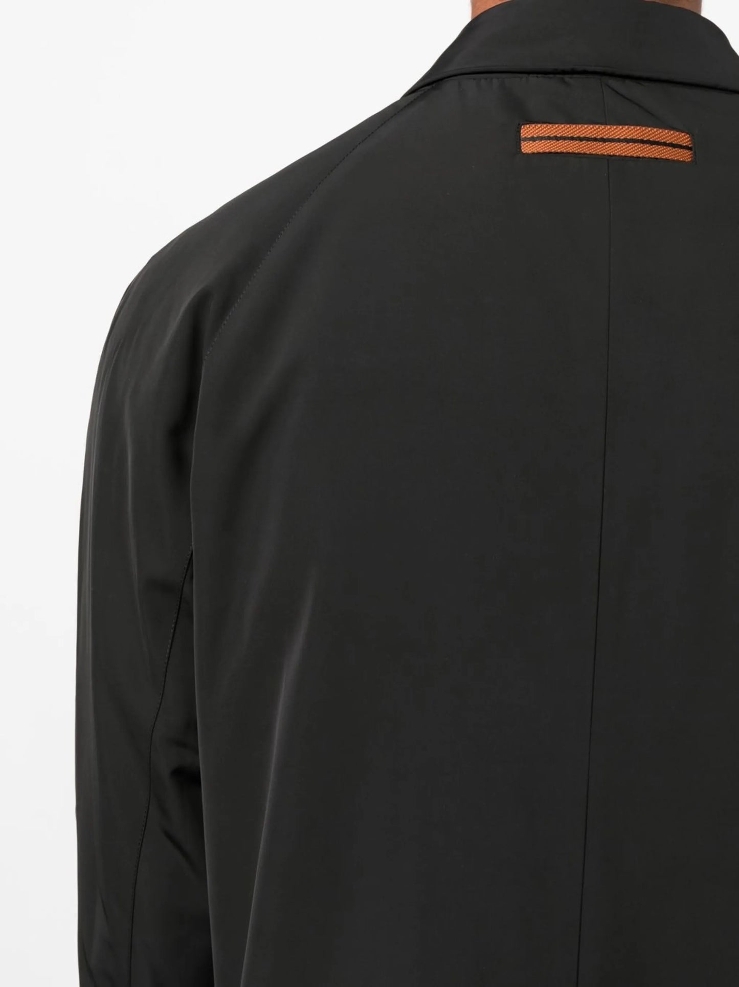 single-breasted collared coat