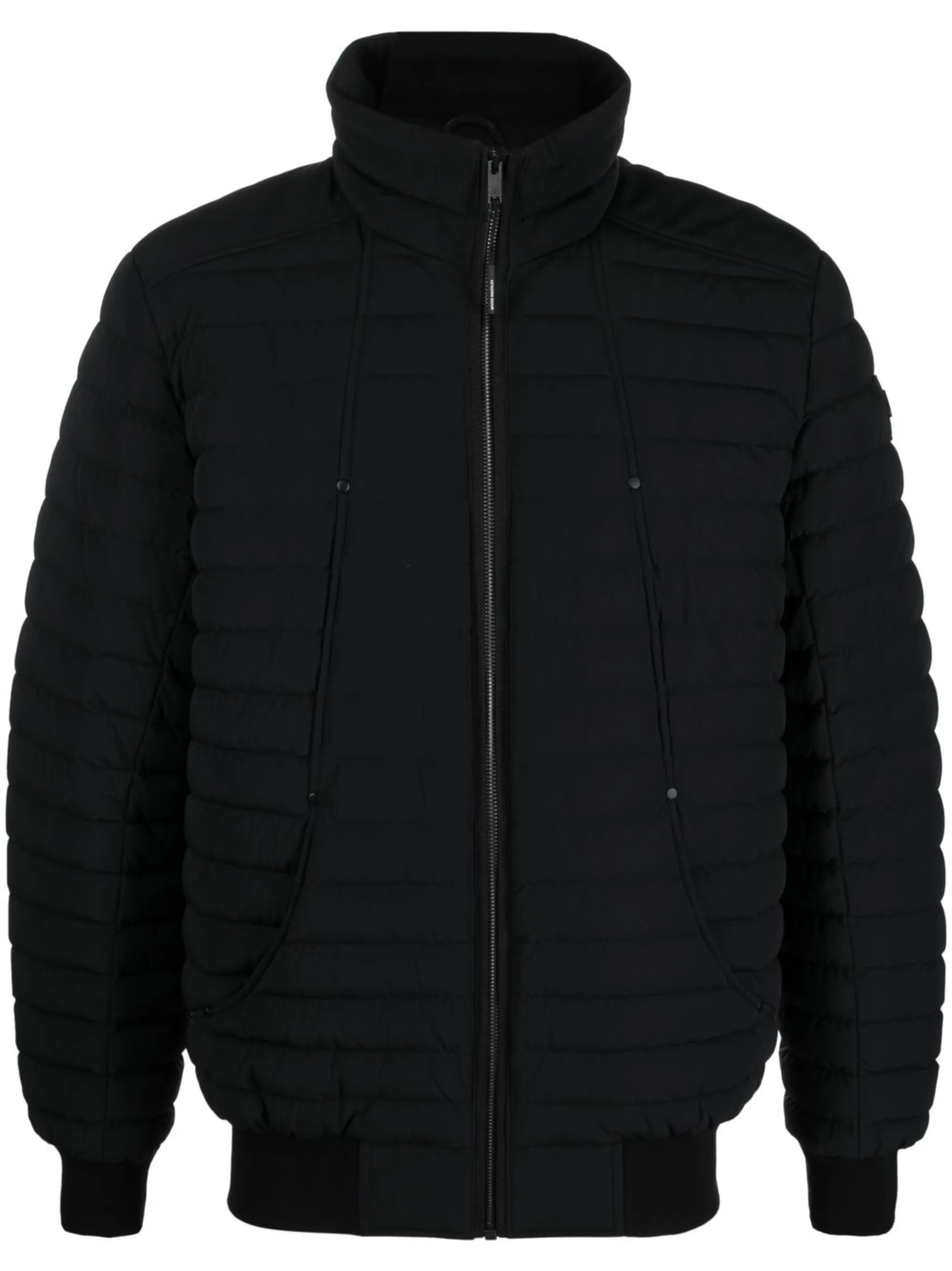 zip-up padded down jacket