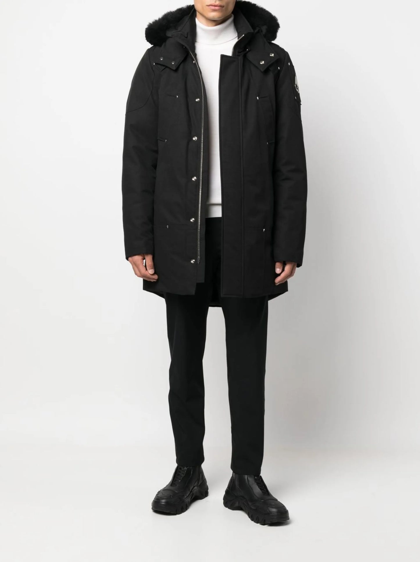 shearling collar parka coat