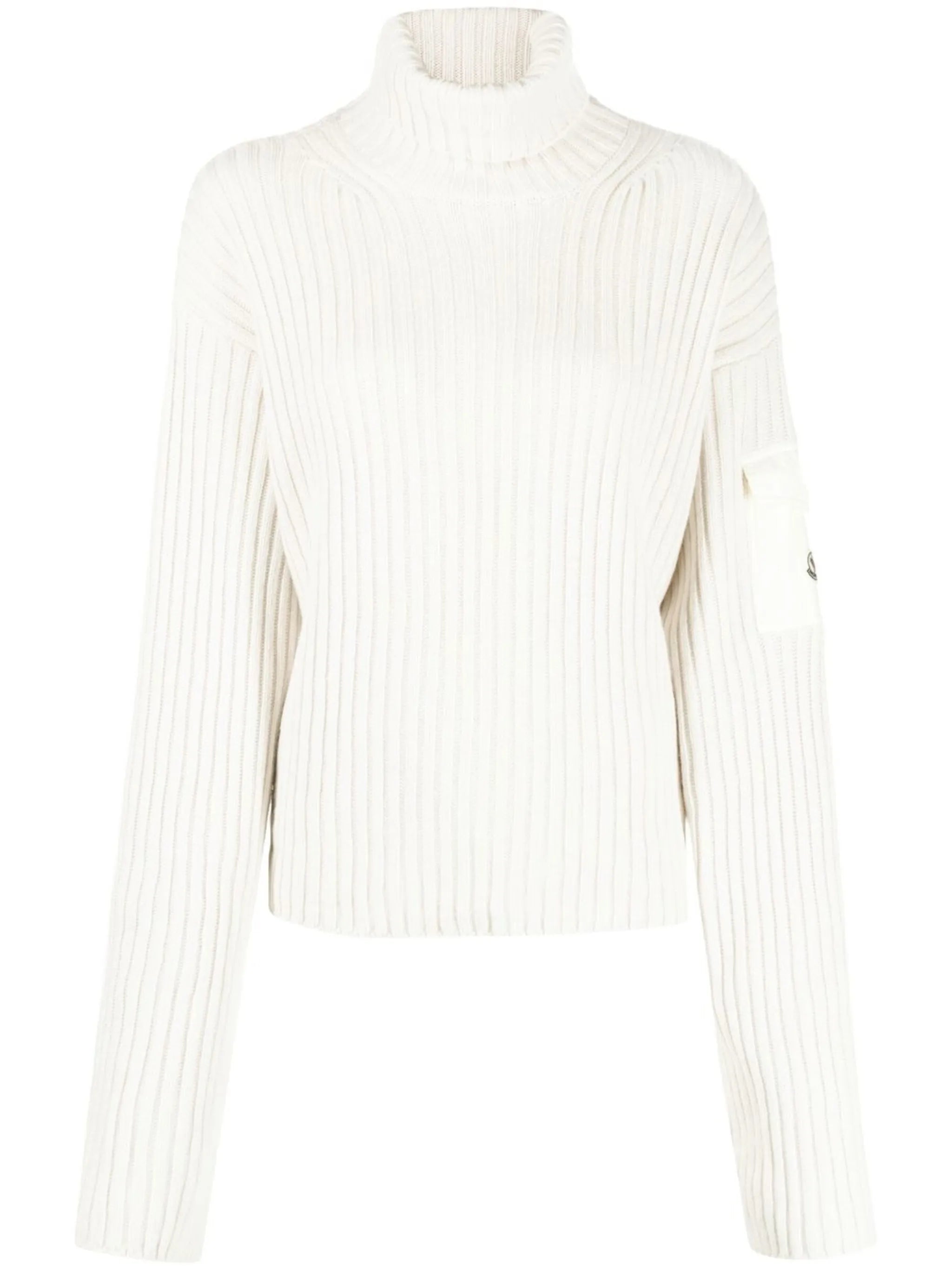 ribbed-knit wool roll-neck jumper