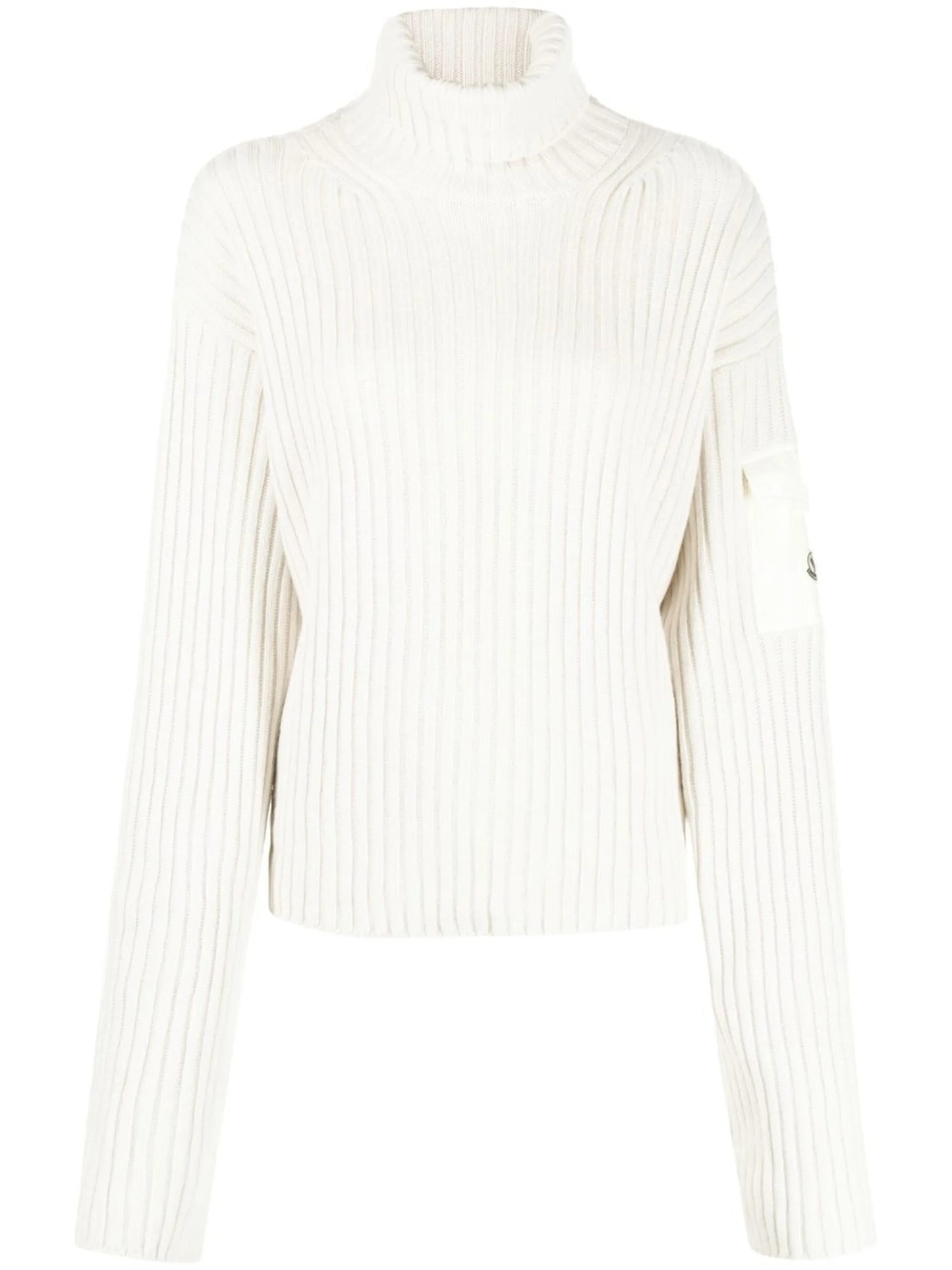 ribbed-knit wool roll-neck jumper