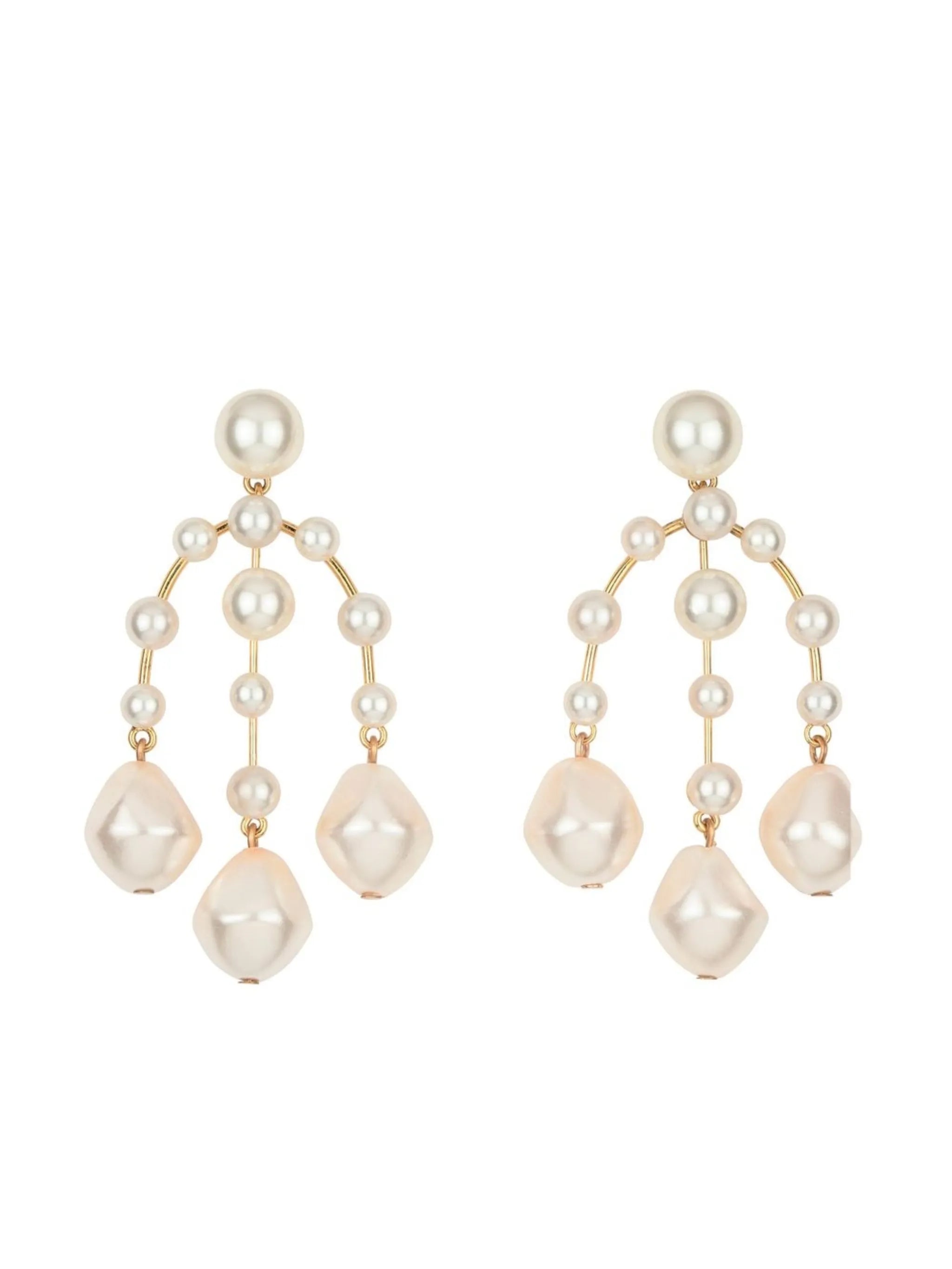 Dara pearl chandelier earrings