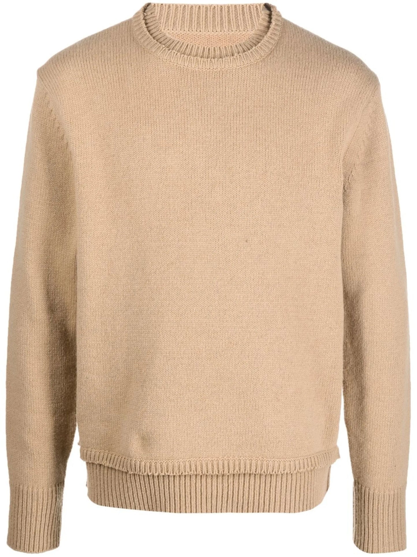 elbow-patch knitted jumper