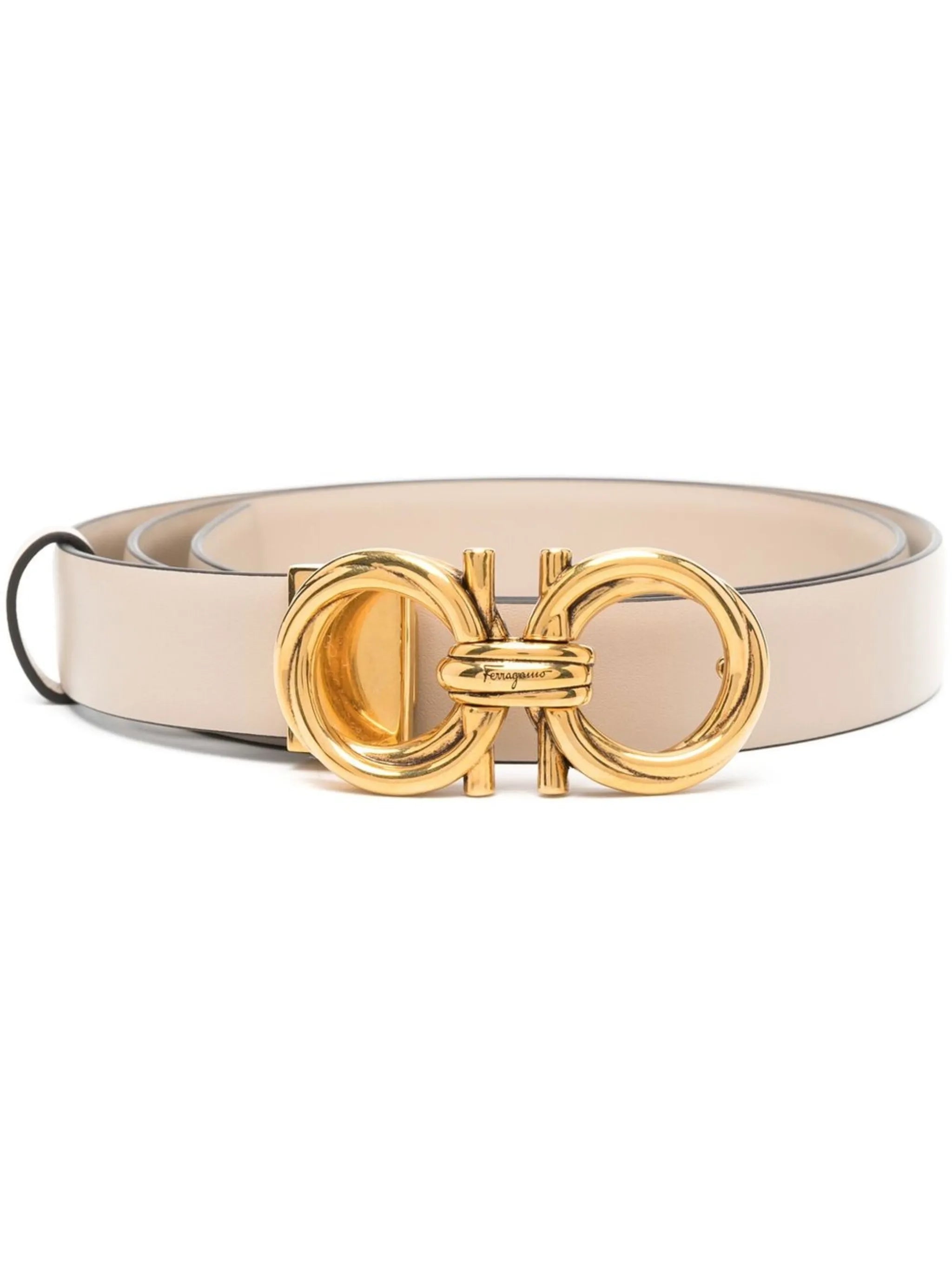 Donna Gancini-buckle leather belt