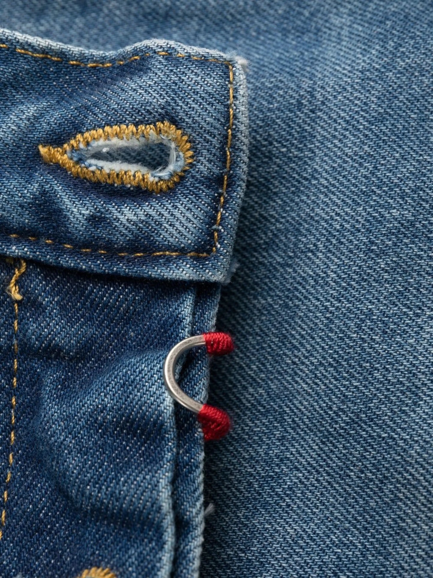 four-stitch straight-leg jeans