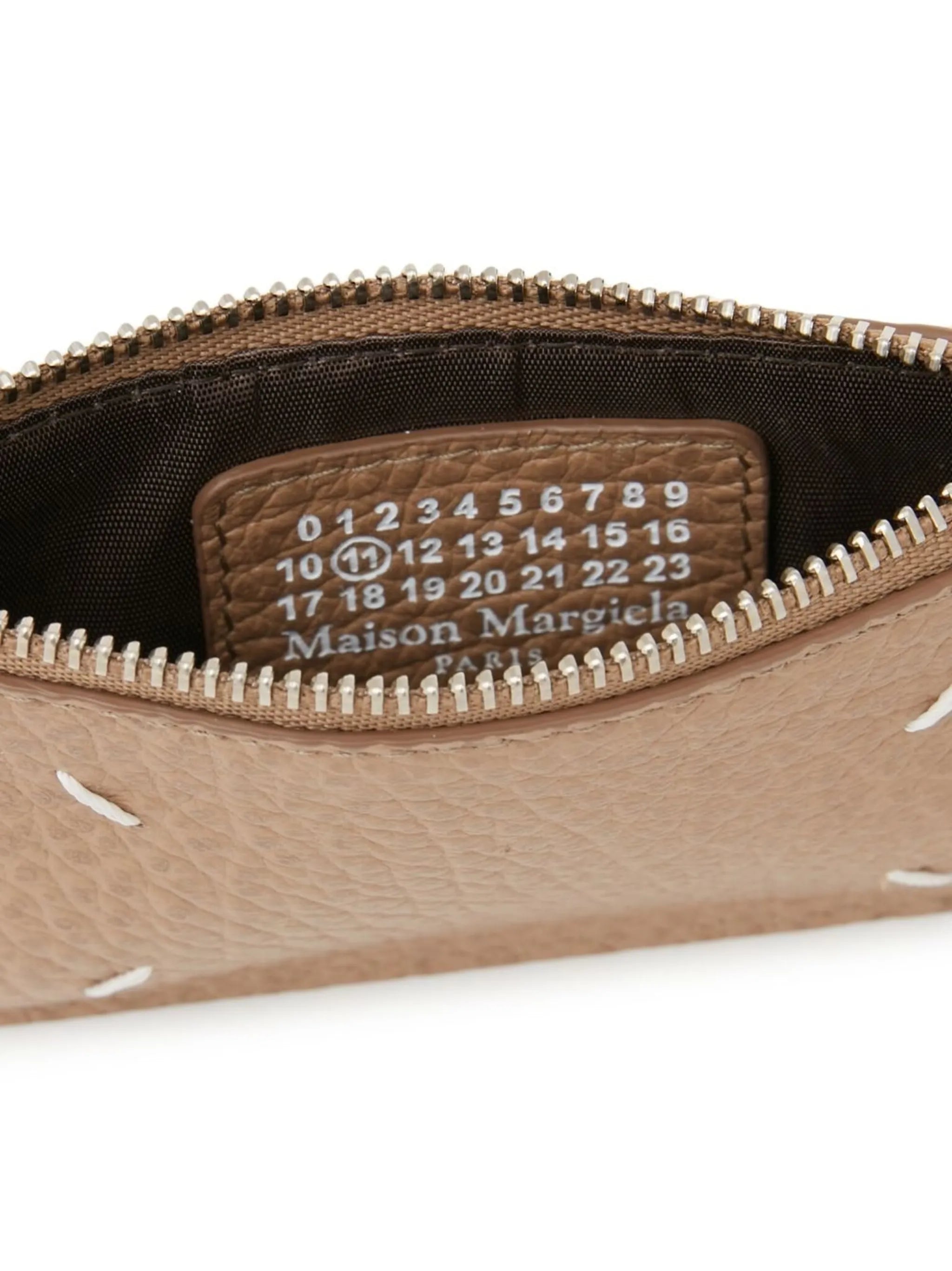 four-stitch leather card holder