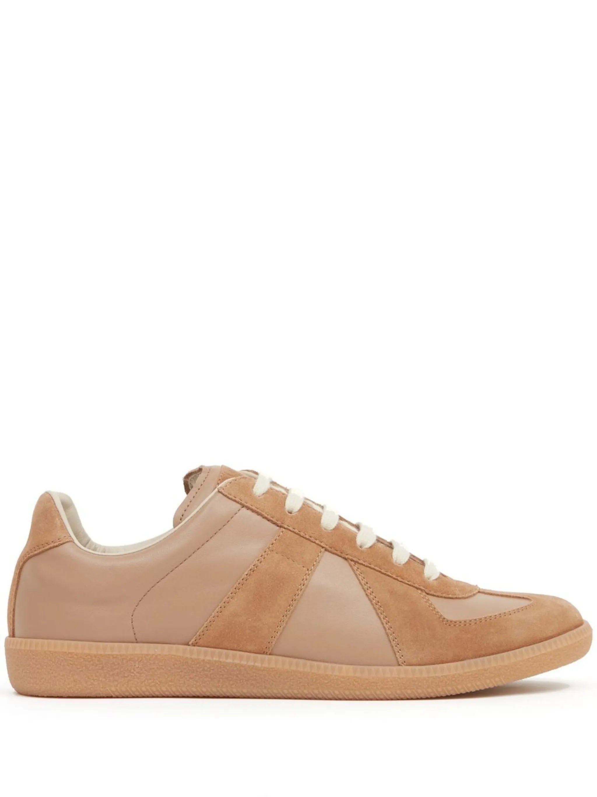 Replica panelled leather sneakers