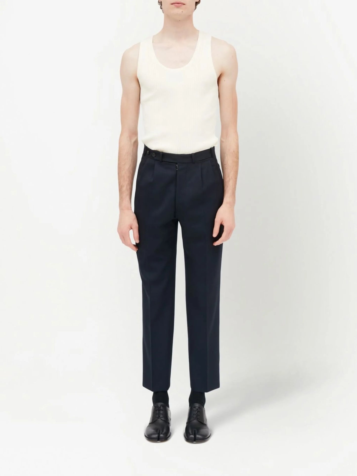 tailored wool trousers