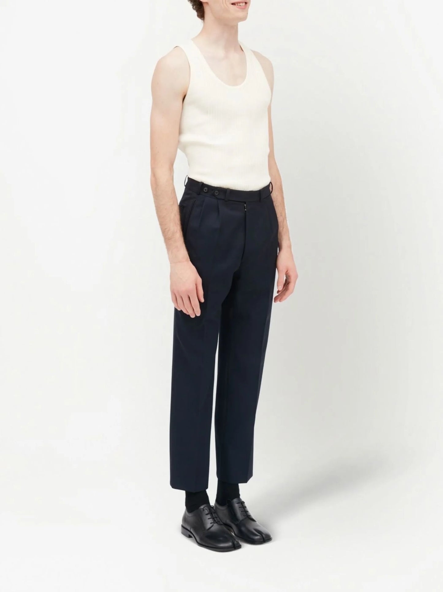 tailored wool trousers