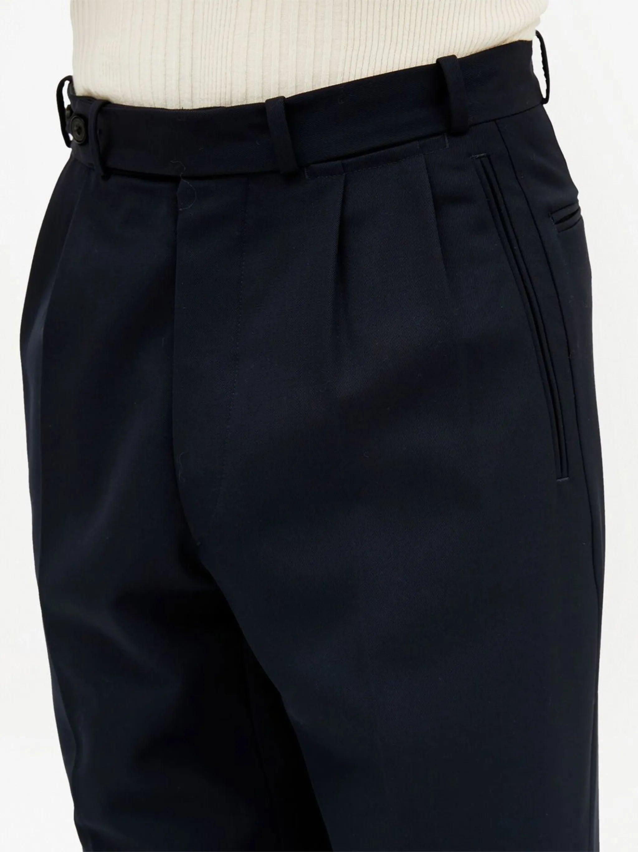 tailored wool trousers