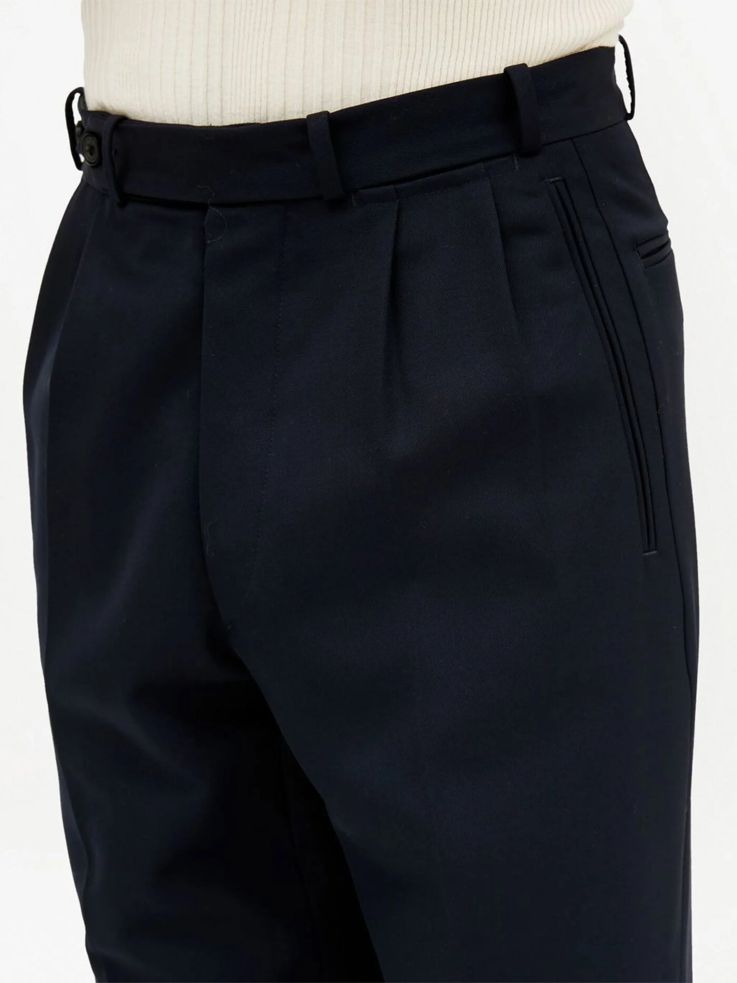 tailored wool trousers