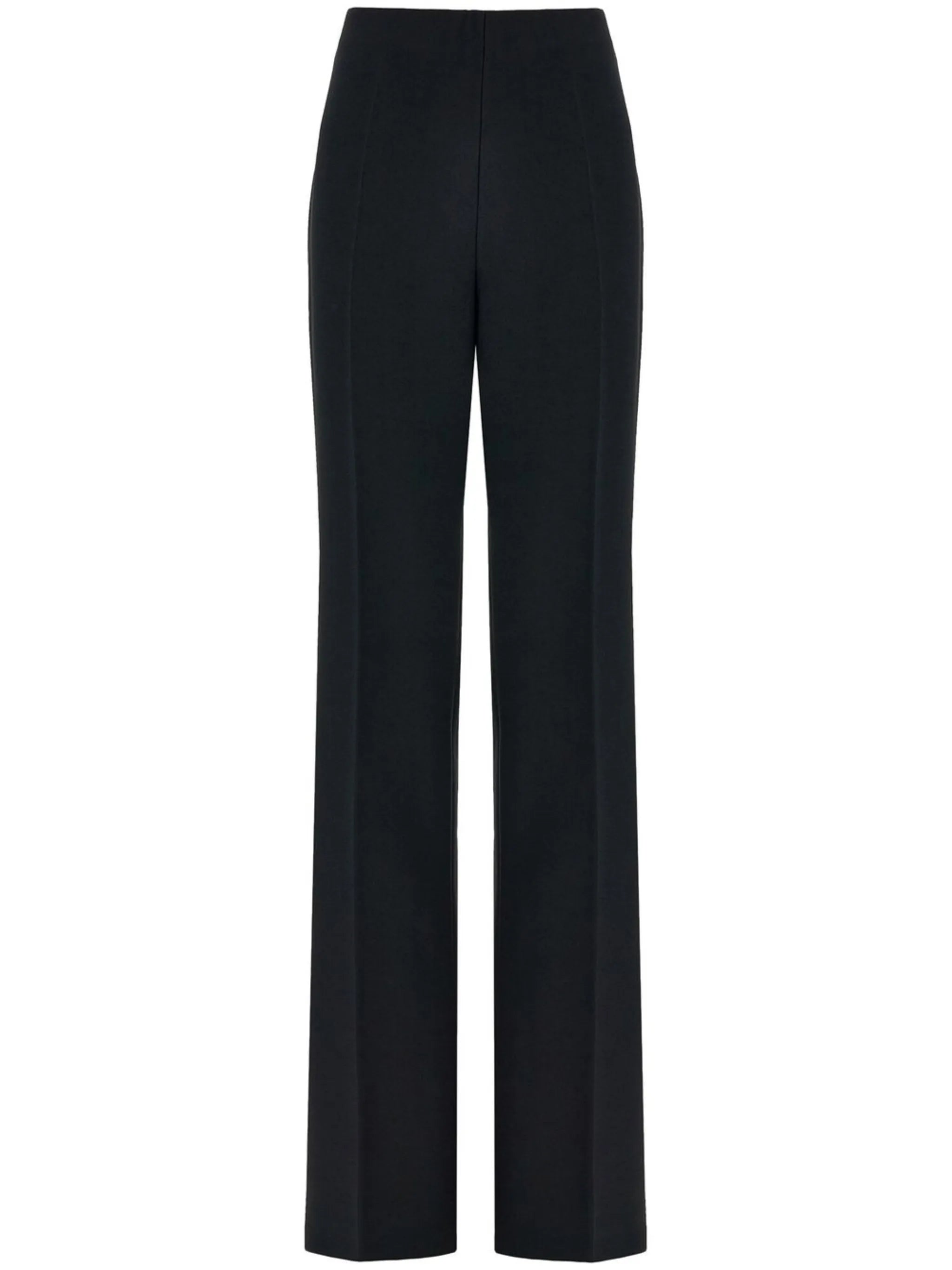 high-waist straight-leg trousers