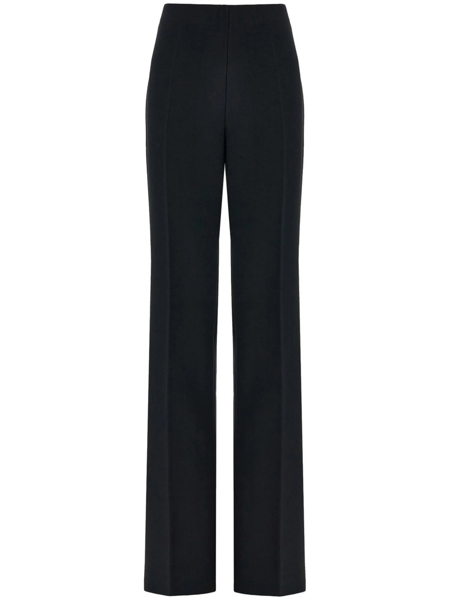 high-waist straight-leg trousers