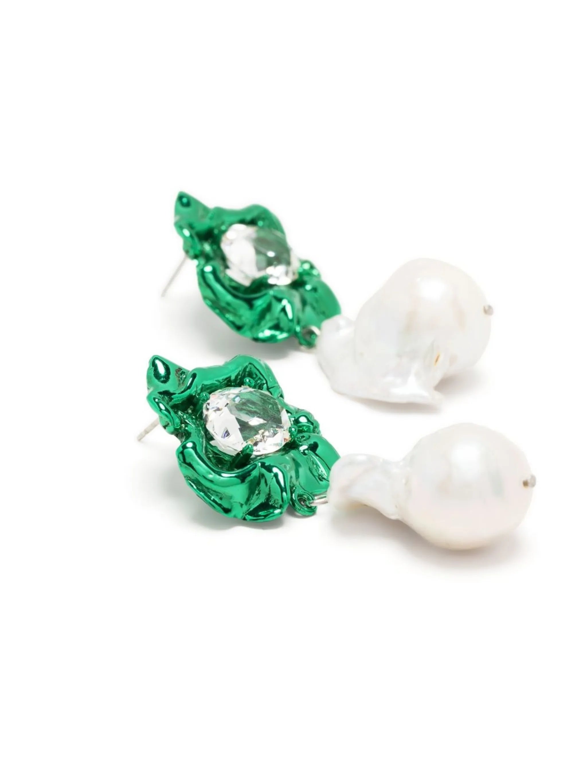 Lola crystal pearl drop earrings