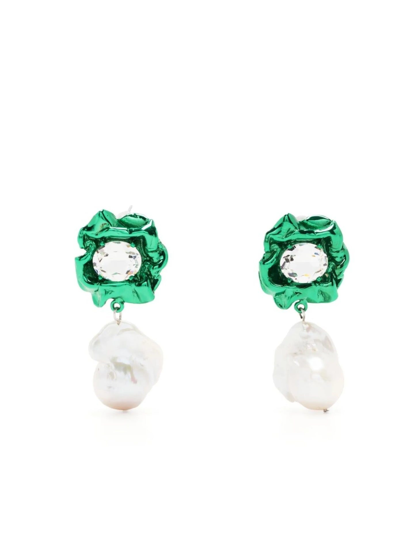 Lola crystal pearl drop earrings