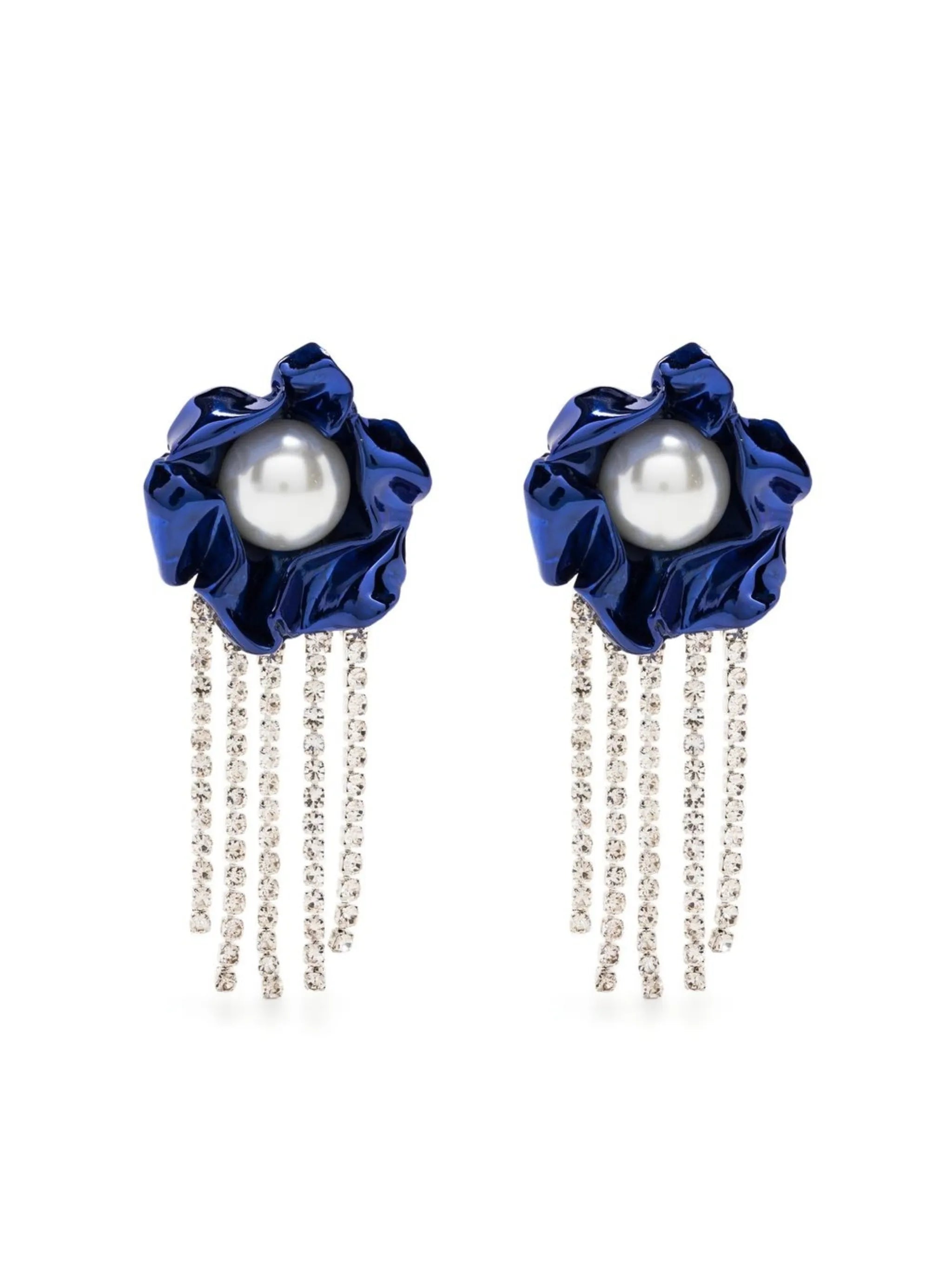 Titania pearl crystal drop earrings