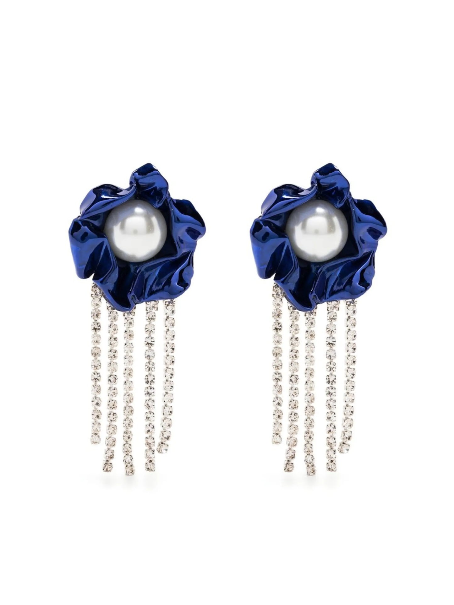 Titania pearl crystal drop earrings