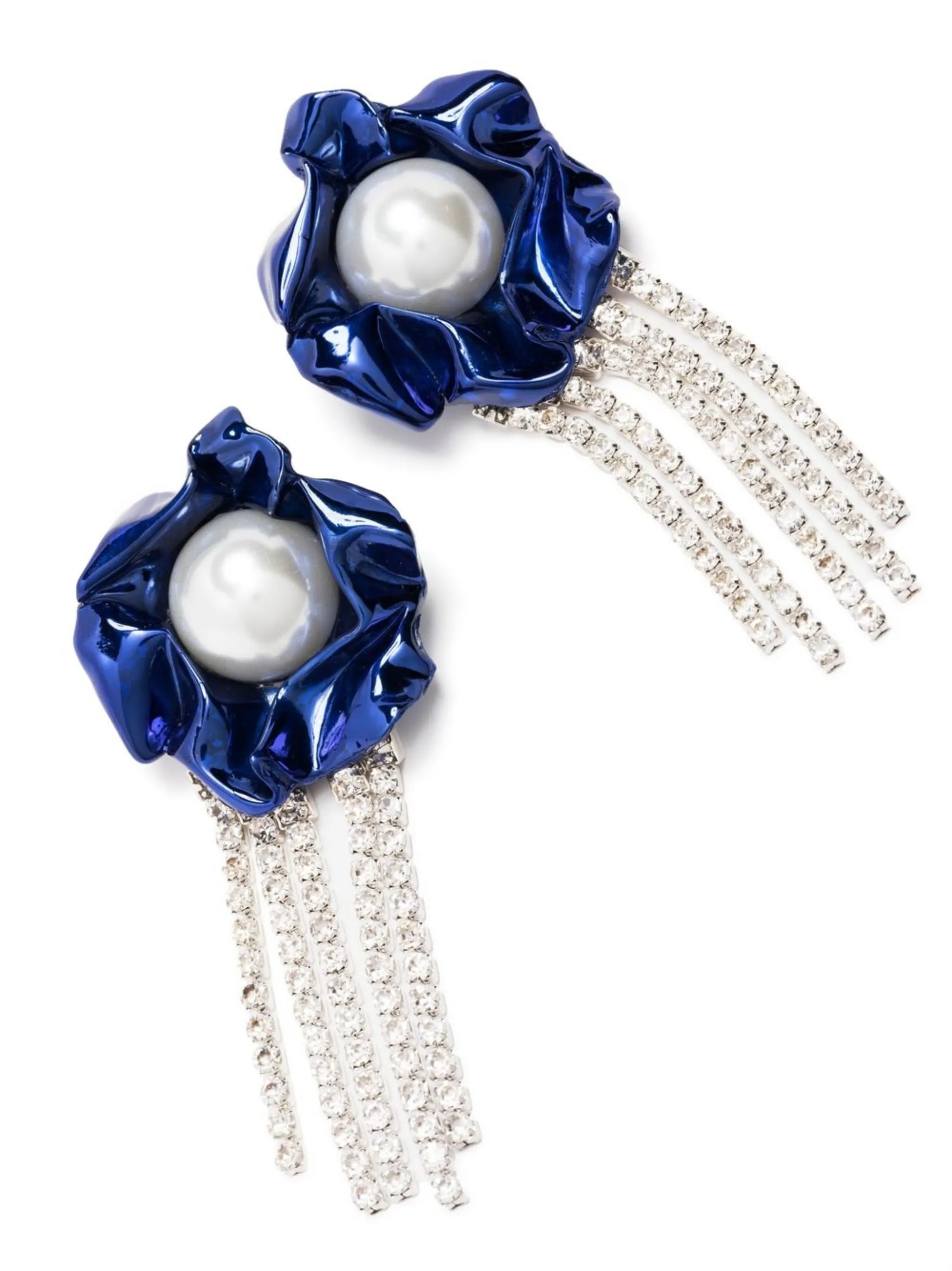 Titania pearl crystal drop earrings
