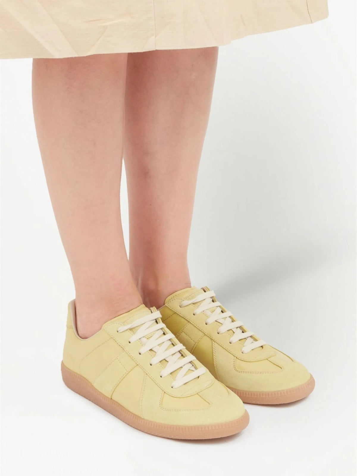 Replica low-top leather sneakers