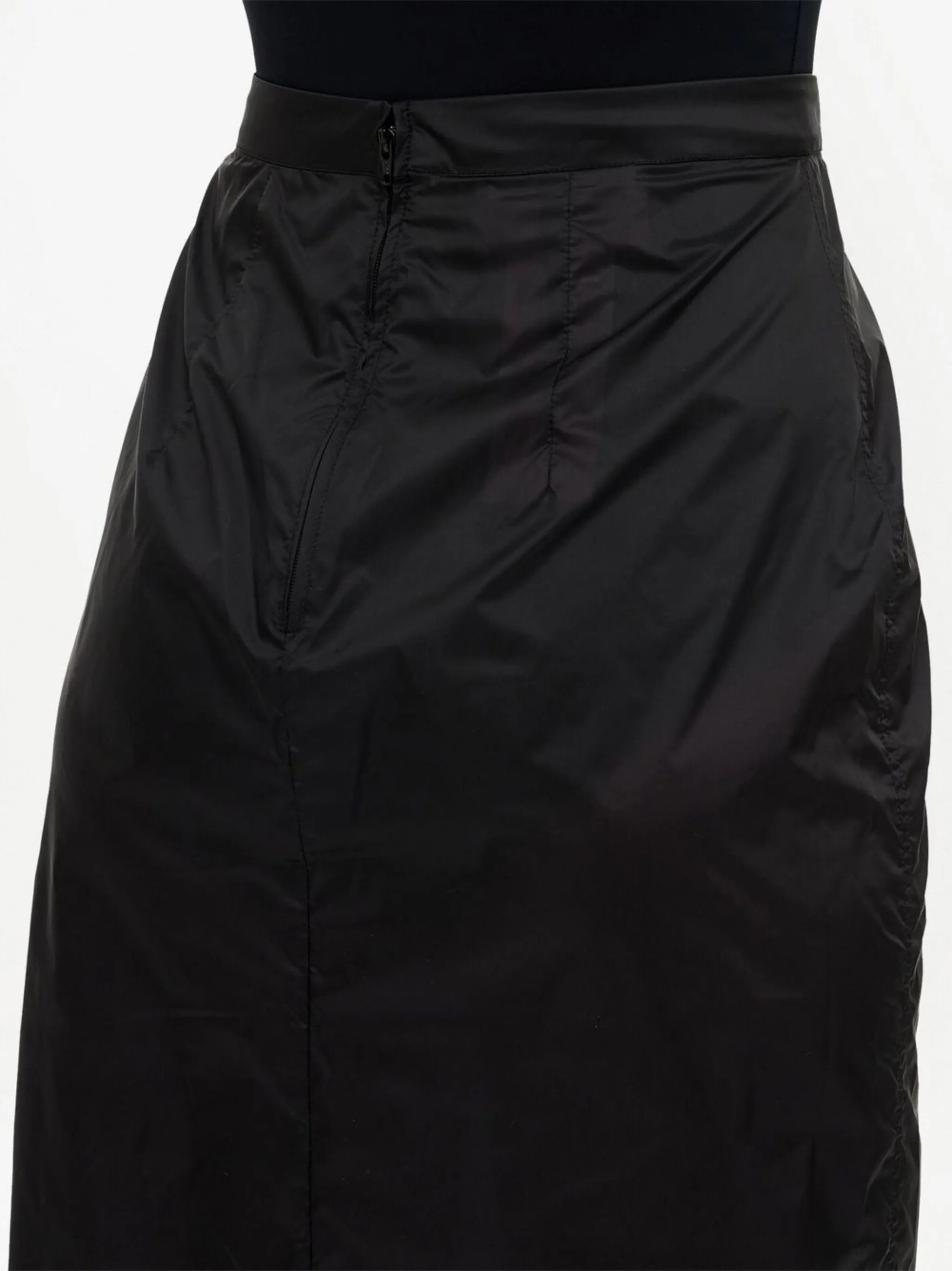 high-waisted midi skirt