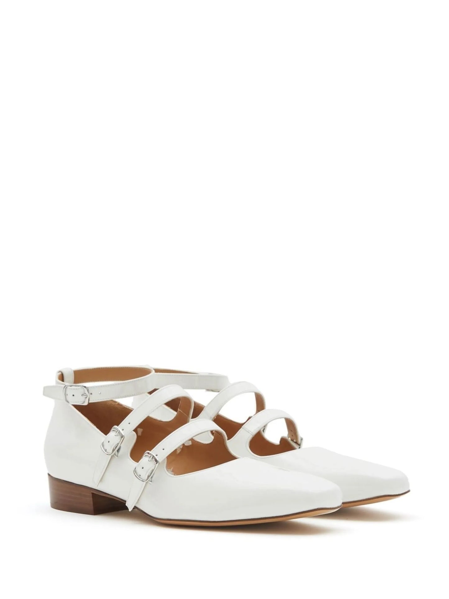 Barbs strap-detail ballerina shoes