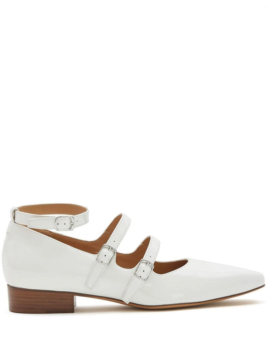 Barbs strap-detail ballerina shoes