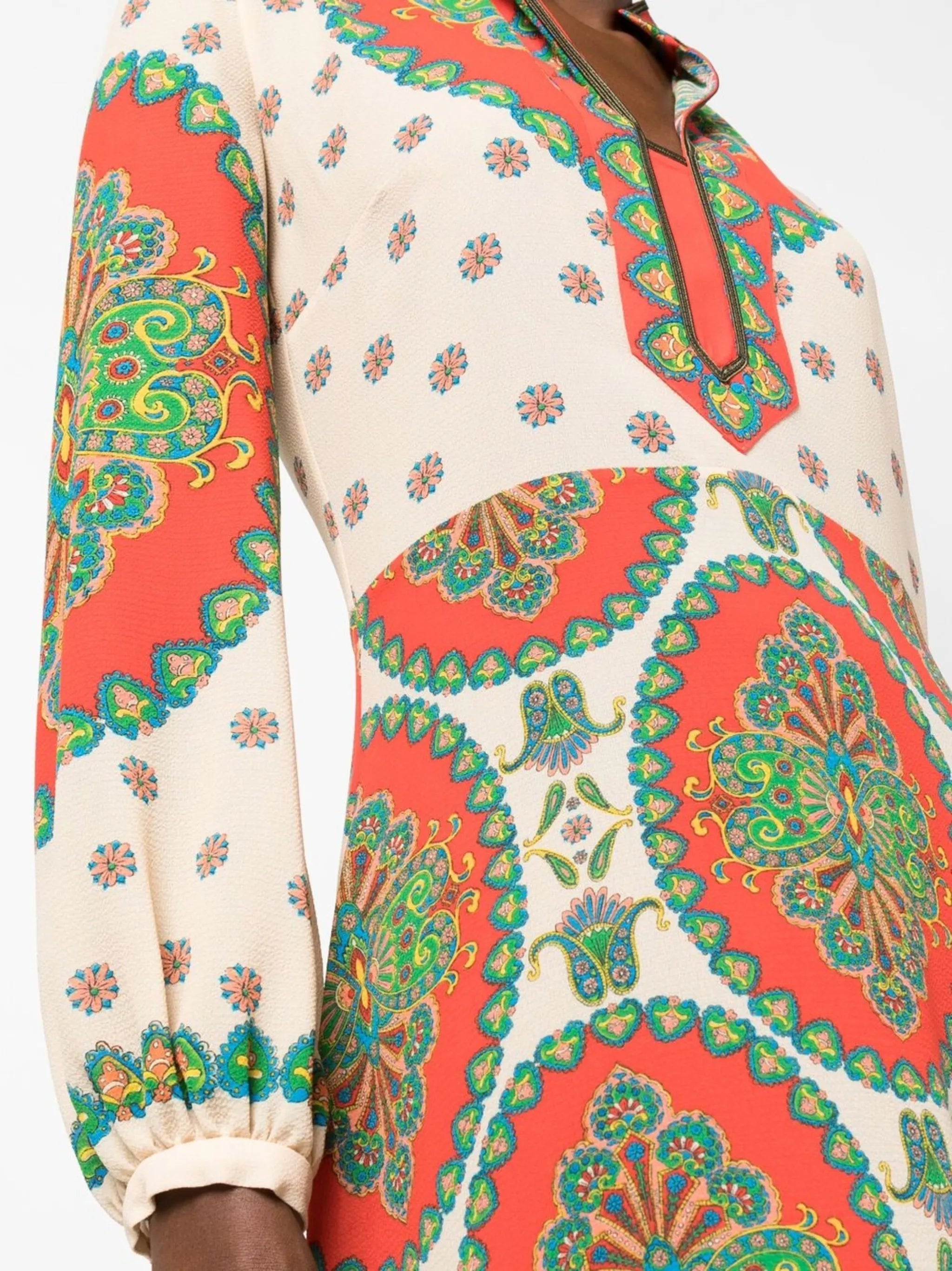 floral-print midi dress