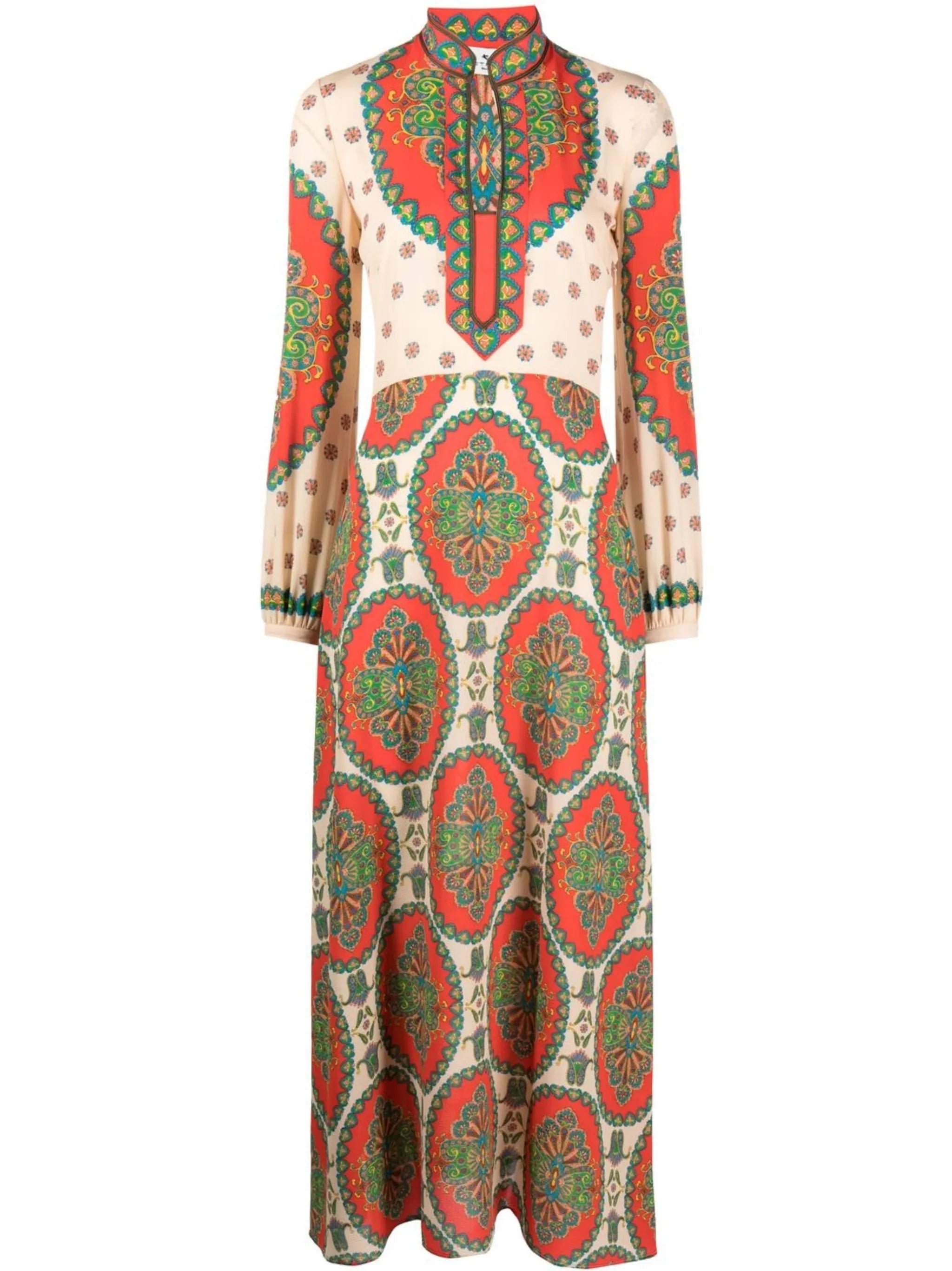 floral-print midi dress