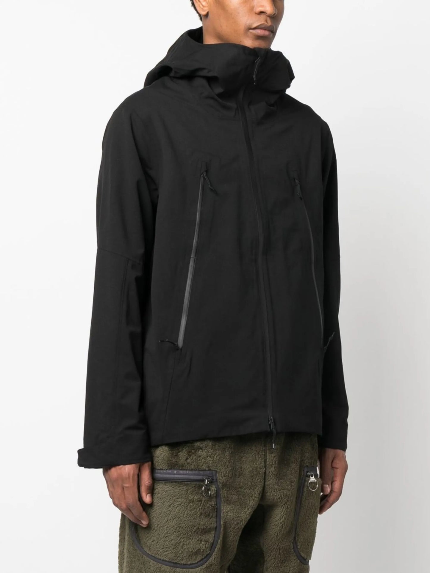 lightweight hooded shell jacket