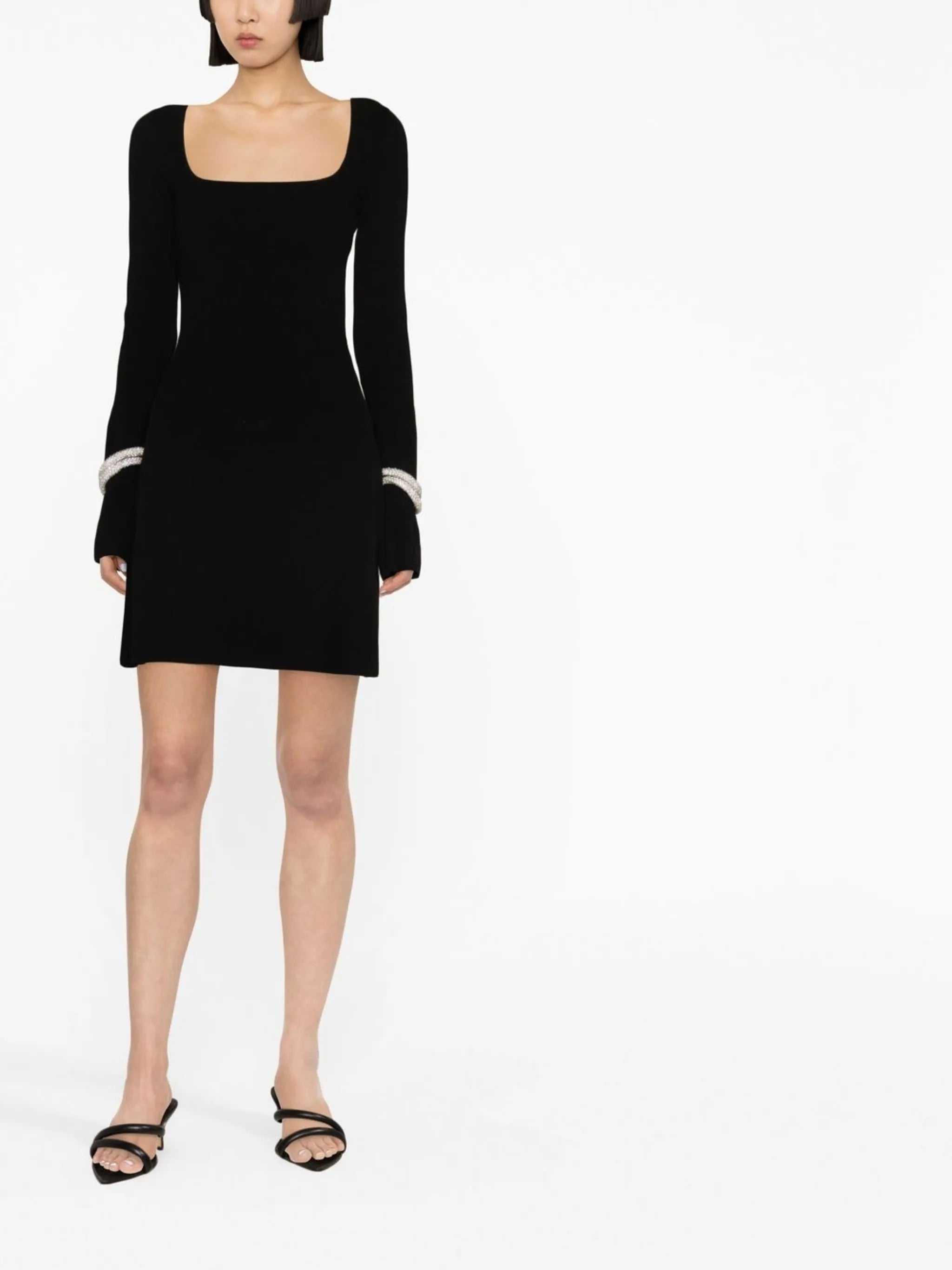 Olivia crystal-bracelet knitted minidress