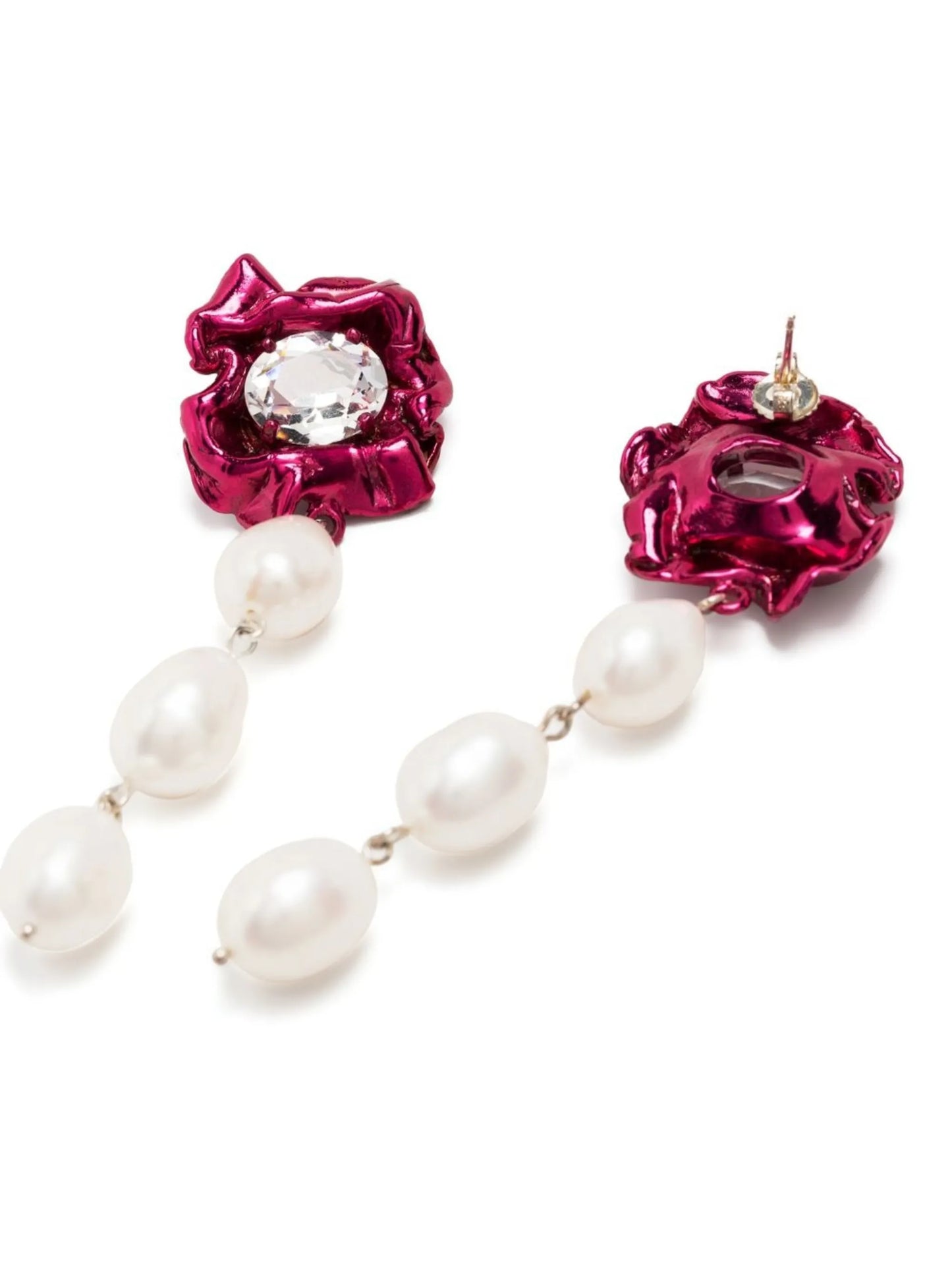 Lola crystal pearl drop earrings