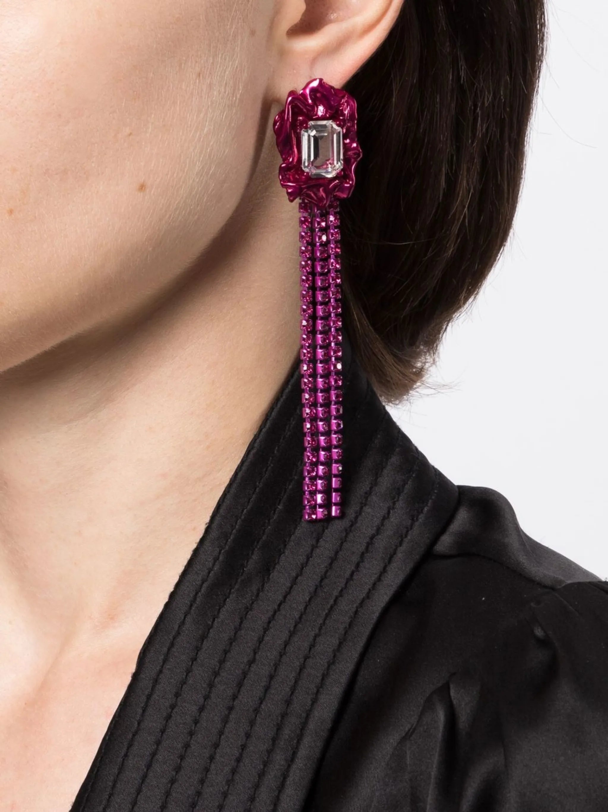 crystal-embellished drop earring