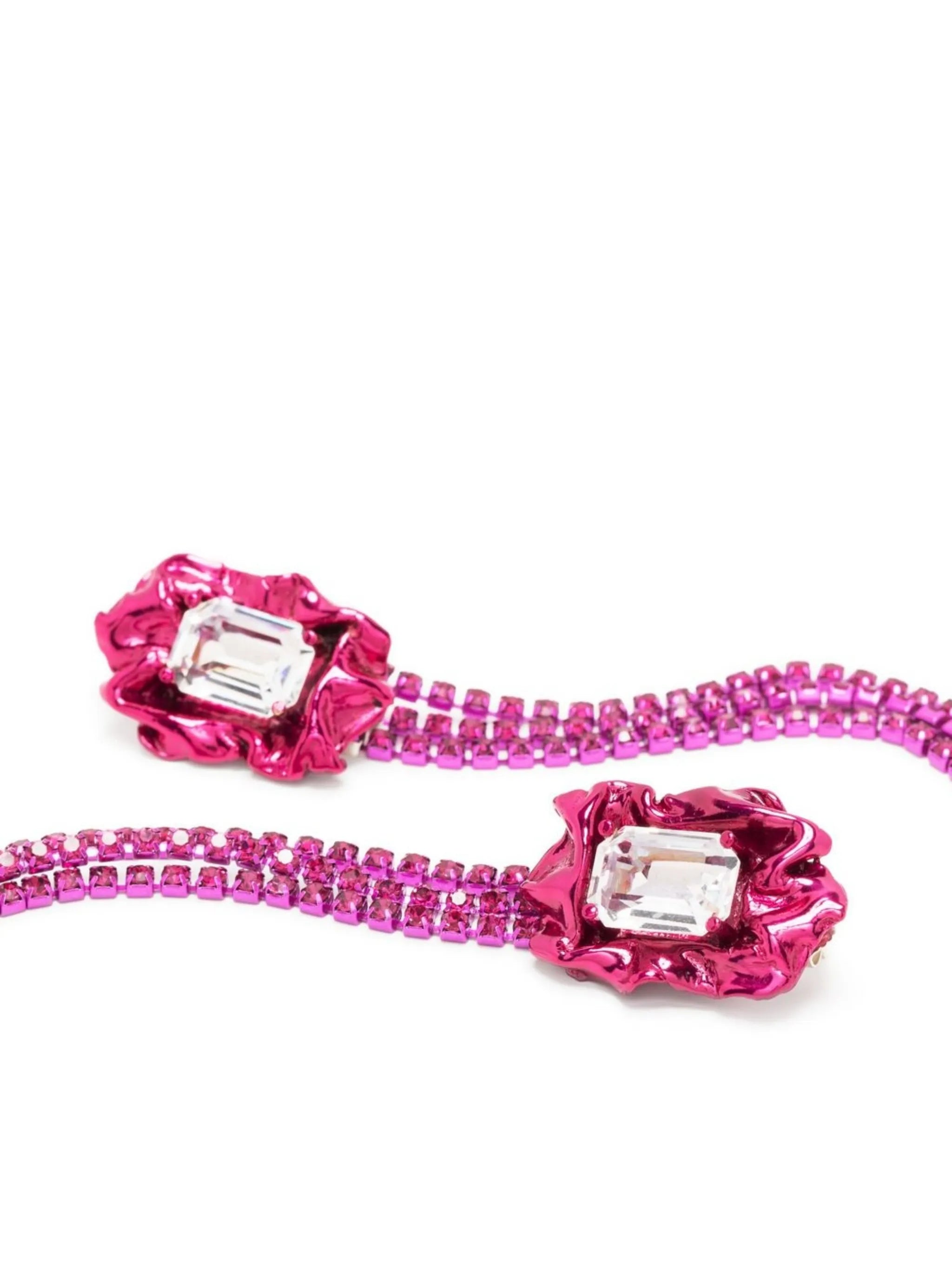 crystal-embellished drop earring