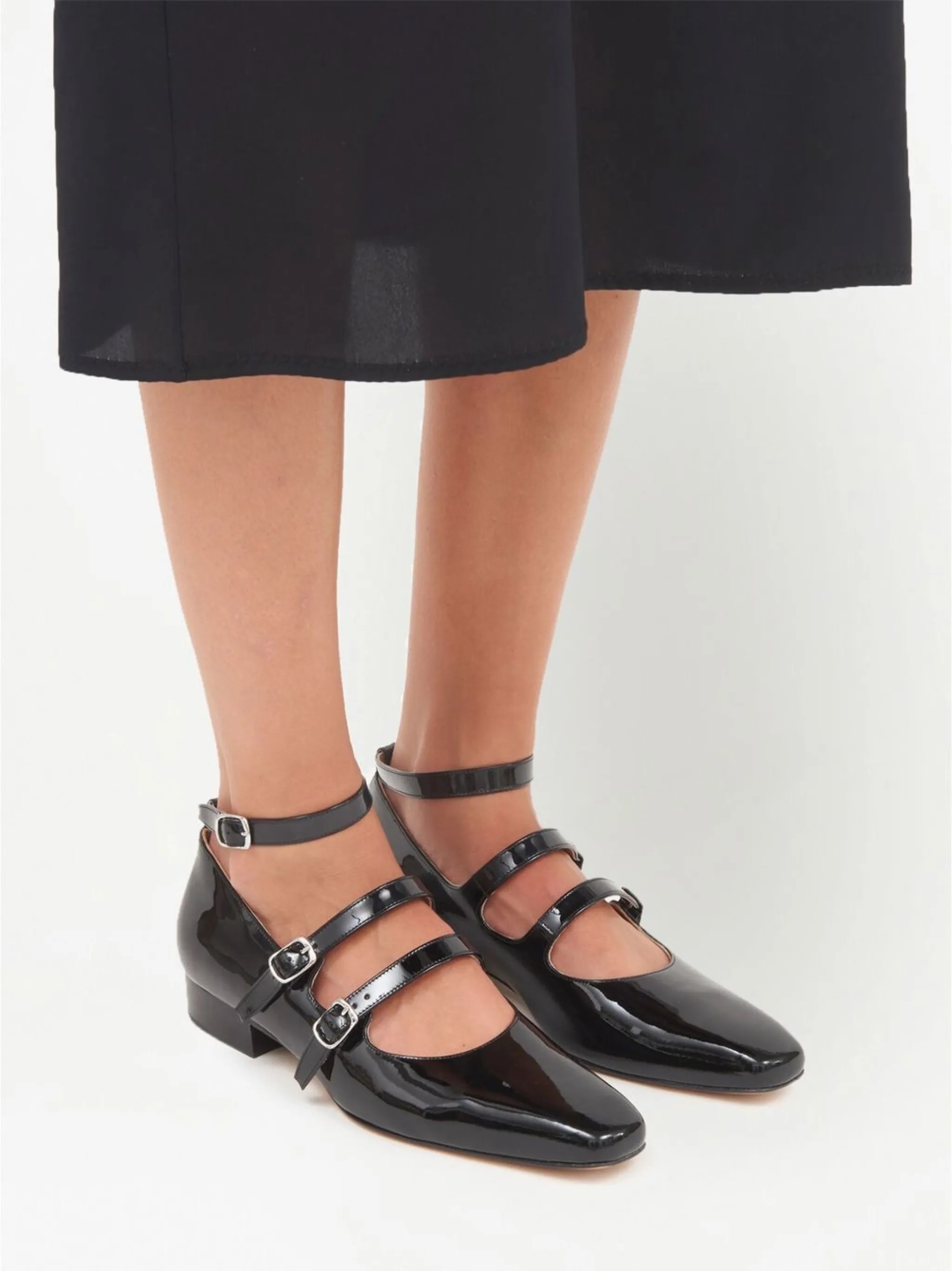 Barbs strap-detail ballerina shoes