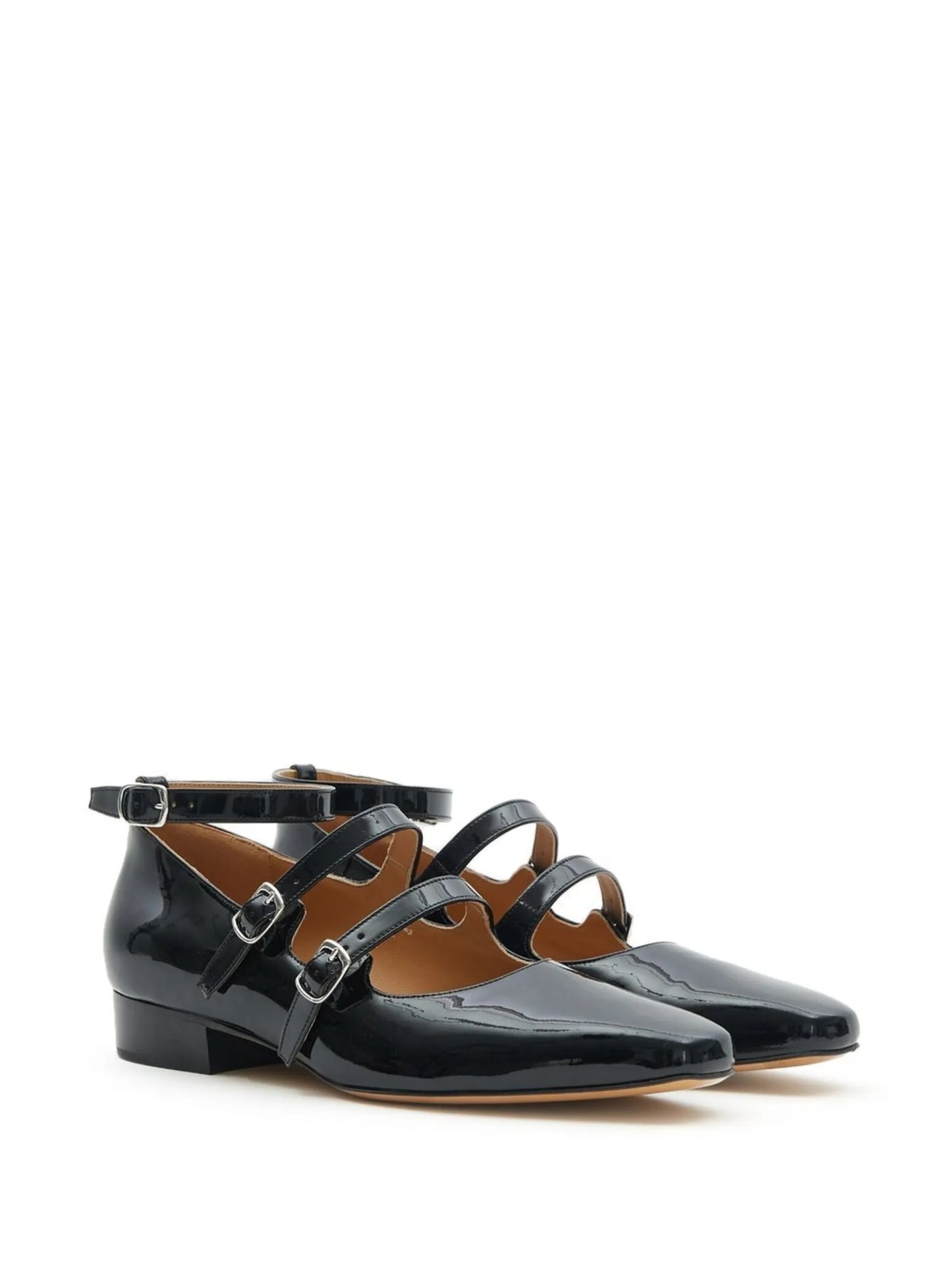 Barbs strap-detail ballerina shoes