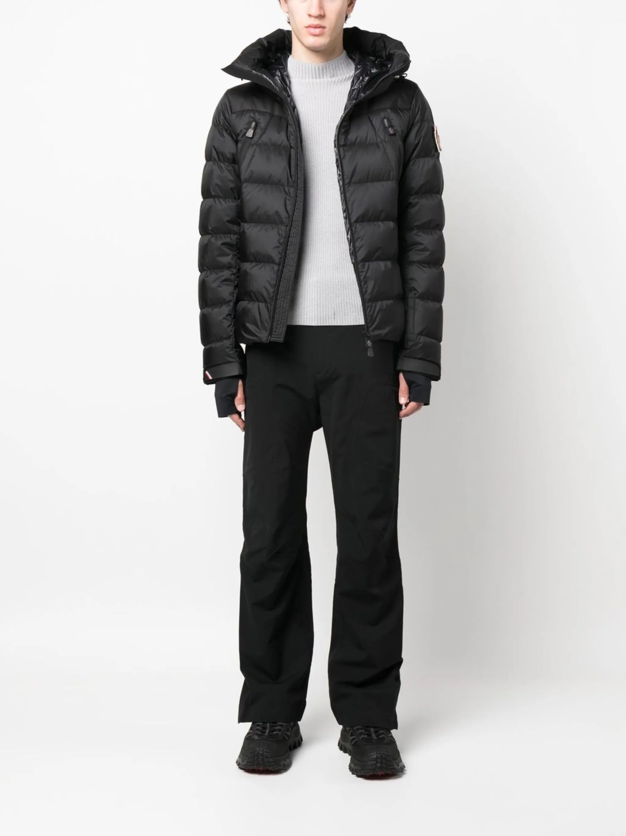 straight-leg wool trousers