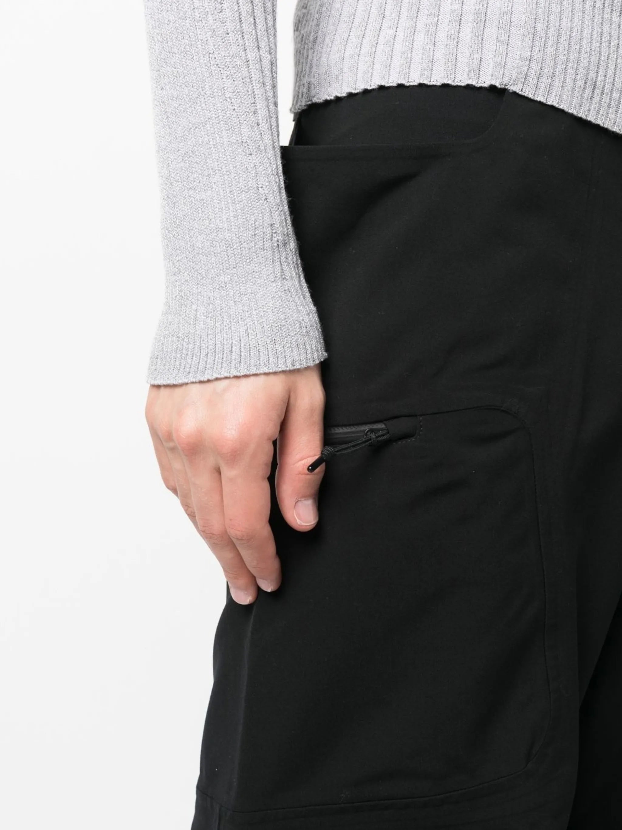 straight-leg wool trousers