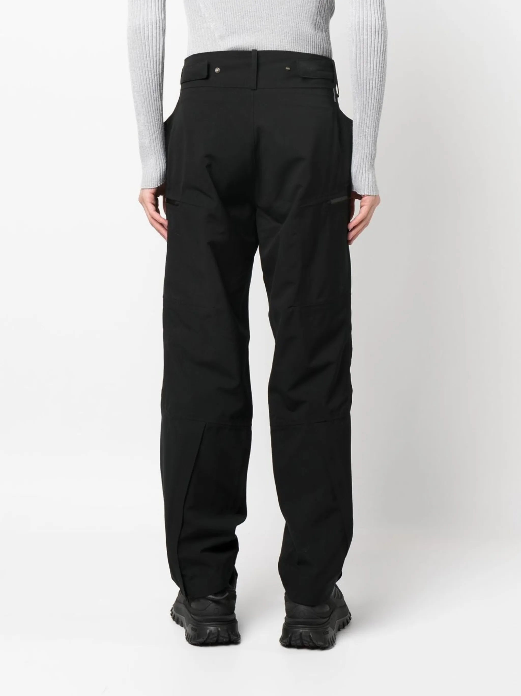 straight-leg wool trousers