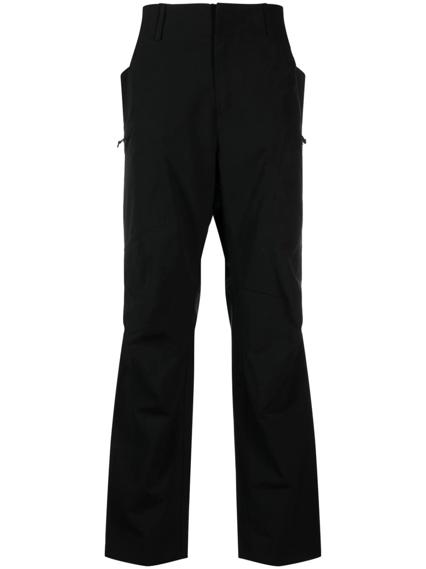 straight-leg wool trousers
