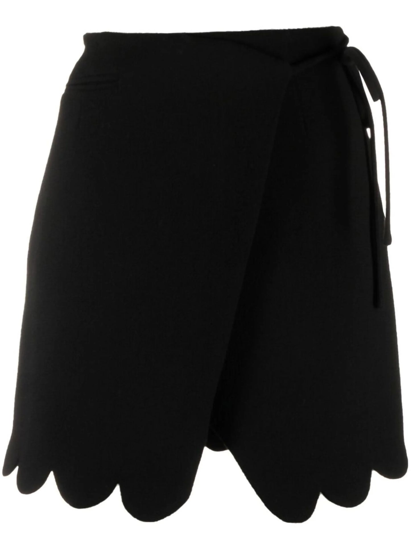 scalloped-hem mini skirt